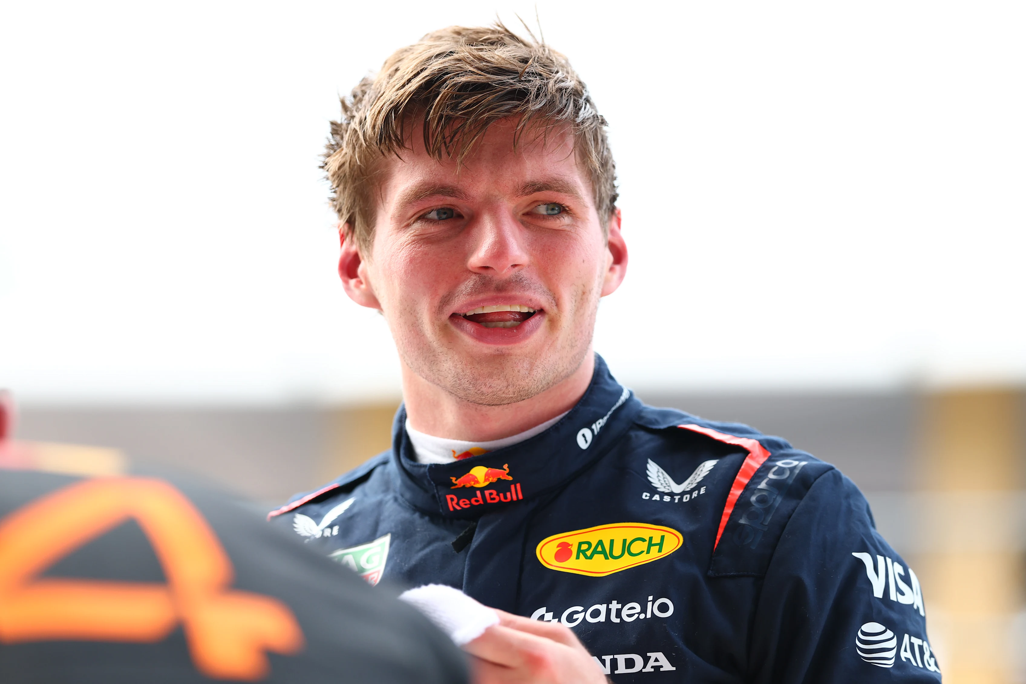 MIAMI, FLORIDA - MAY 03: Pole position qualifier Max Verstappen of the Netherlands and Oracle Red Bull Racing looks on in parc ferme during qualifying ahead of the F1 Grand Prix of Miami at Miami International Autodrome on May 03, 2025 in Miami, Florida. (Photo by Bryn Lennon - Formula 1/Formula 1 via Getty Images)