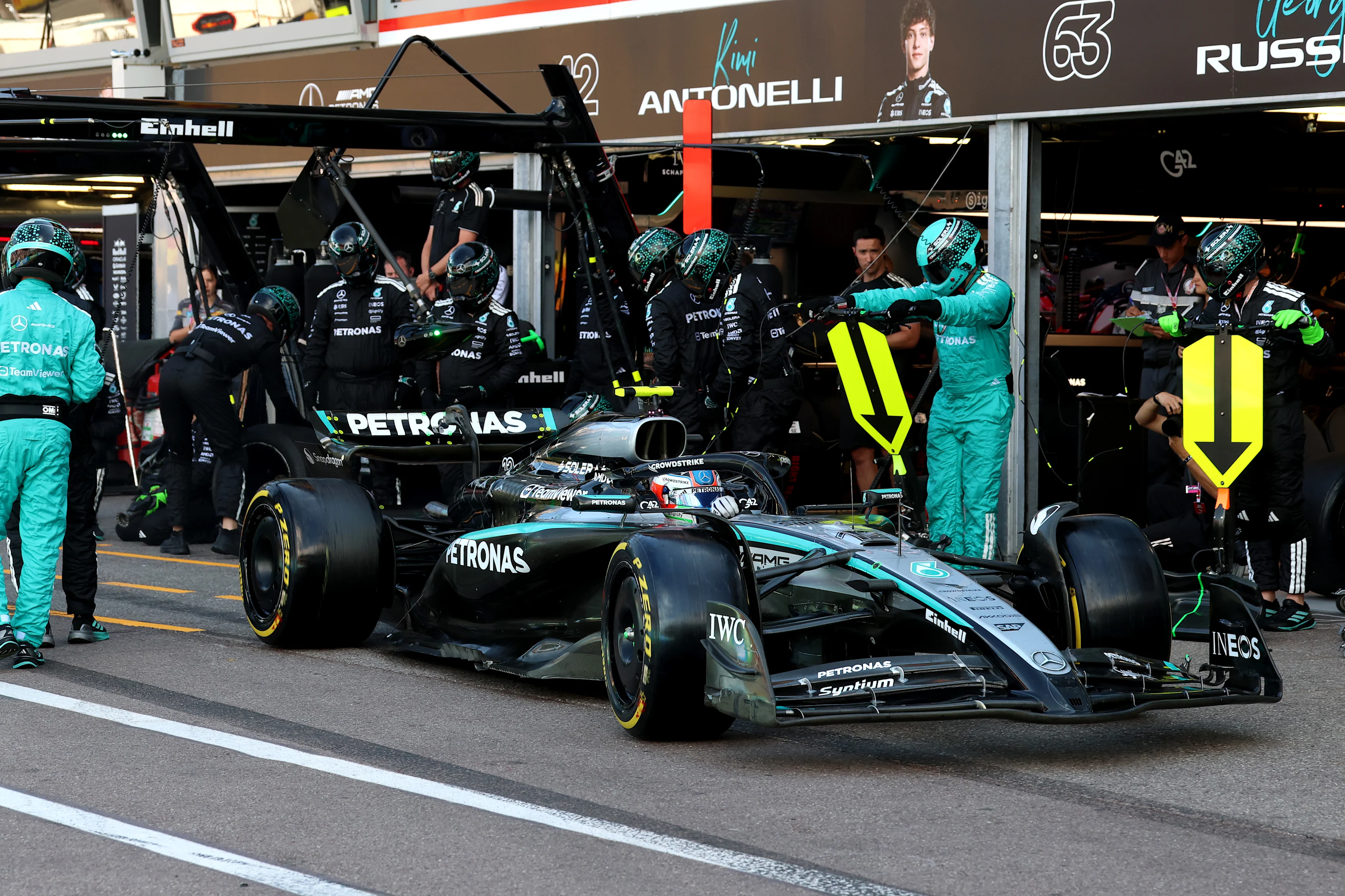 MONTE-CARLO, MONACO - MAY 25: Andrea Kimi Antonelli of Italy driving the (12) Mercedes AMG Petronas