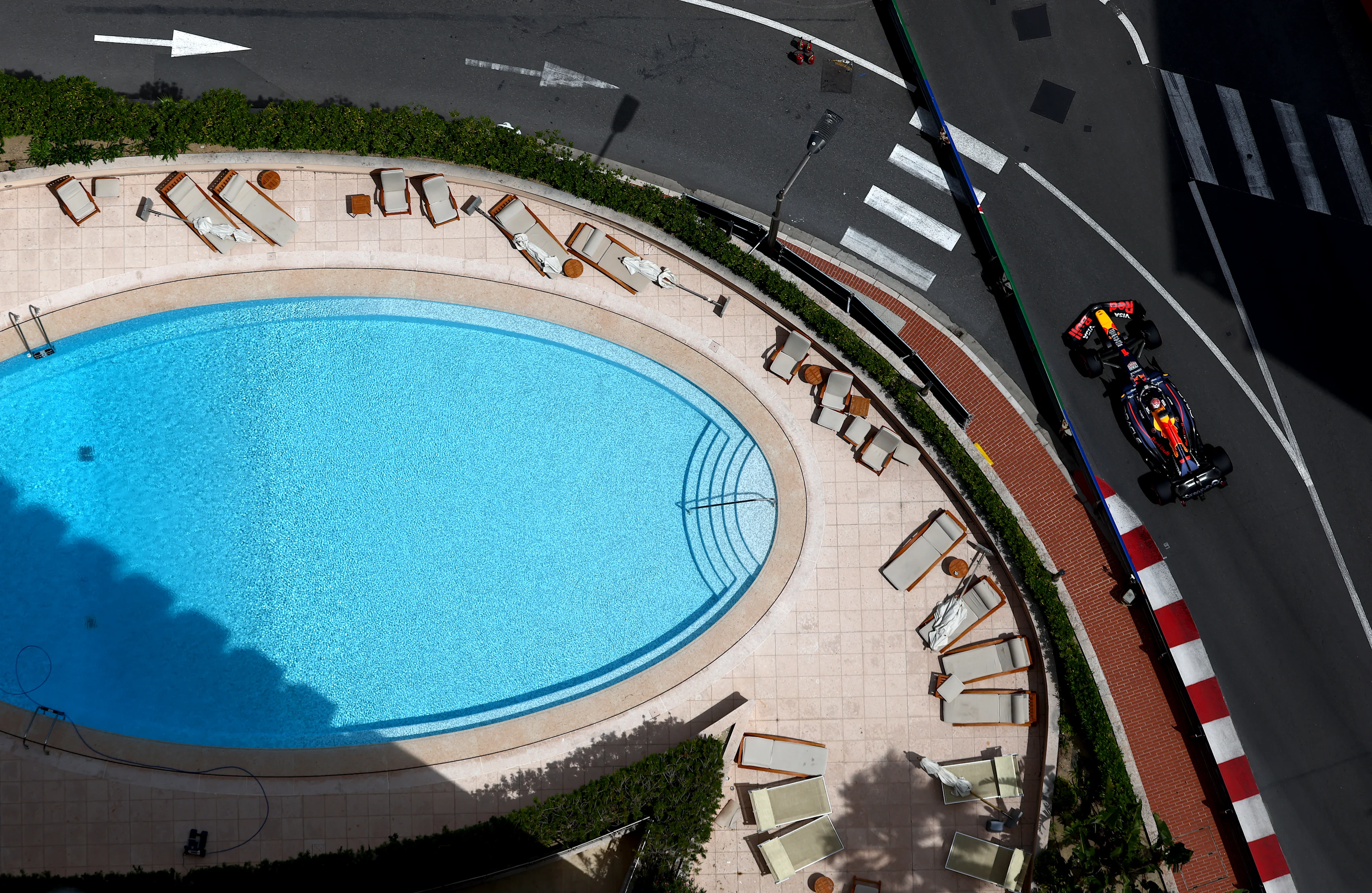 MONTE-CARLO, MONACO - MAY 23: Max Verstappen of the Netherlands driving the (1) Oracle Red Bull Racing RB21 on track during practice ahead of the F1 Grand Prix of Monaco at Circuit de Monaco on May 23, 2025 in Monte-Carlo, Monaco. (Photo by Bryn Lennon - Formula 1/Formula 1 via Getty Images)