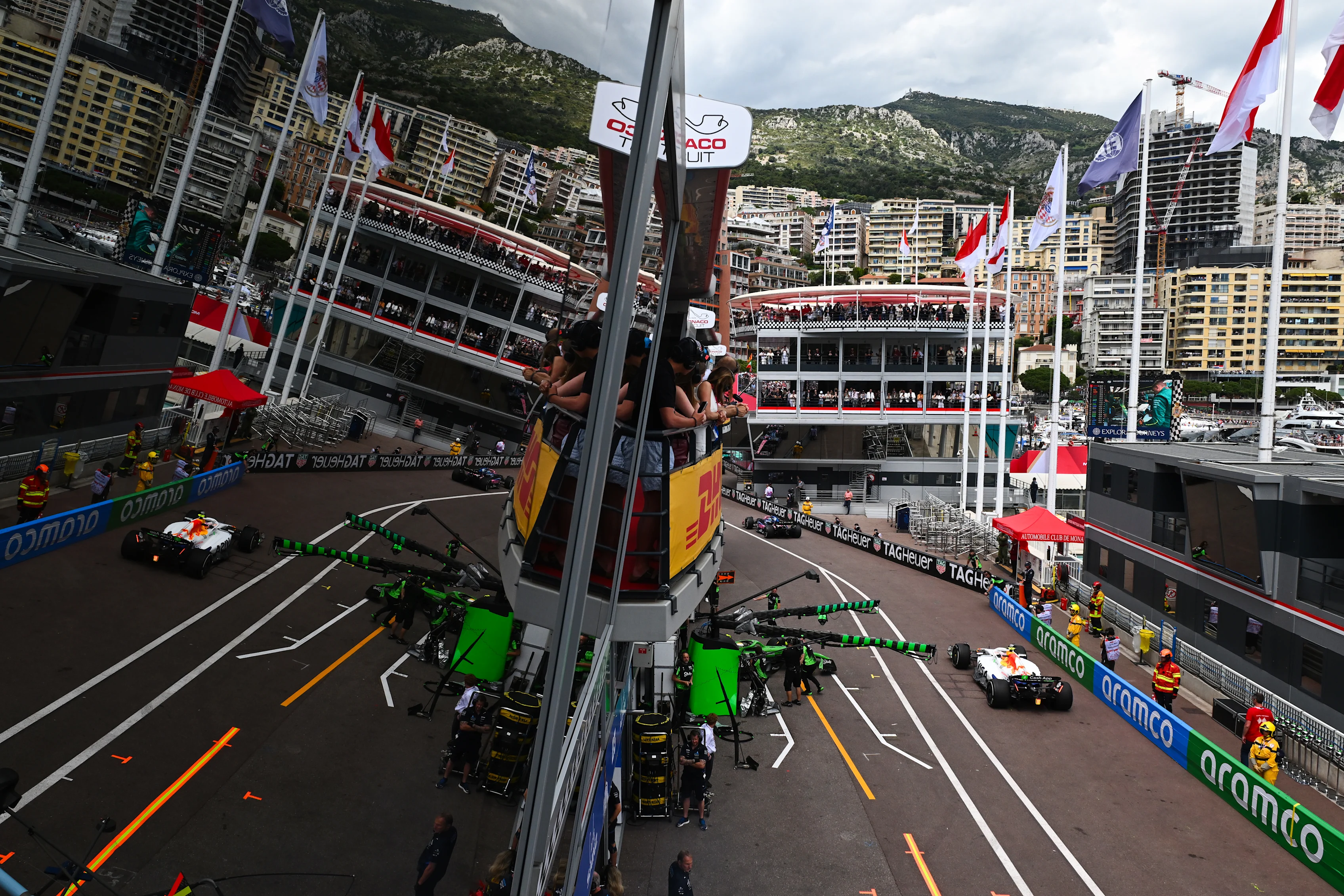 MONTE-CARLO, MONACO - MAY 23: Liam Lawson of New Zealand driving the (30) Visa Cash App Racing Bulls VCARB 02 in the Pitlane during practice ahead of the F1 Grand Prix of Monaco at Circuit de Monaco on May 23, 2025 in Monte-Carlo, Monaco. (Photo by Rudy Carezzevoli/Getty Images)