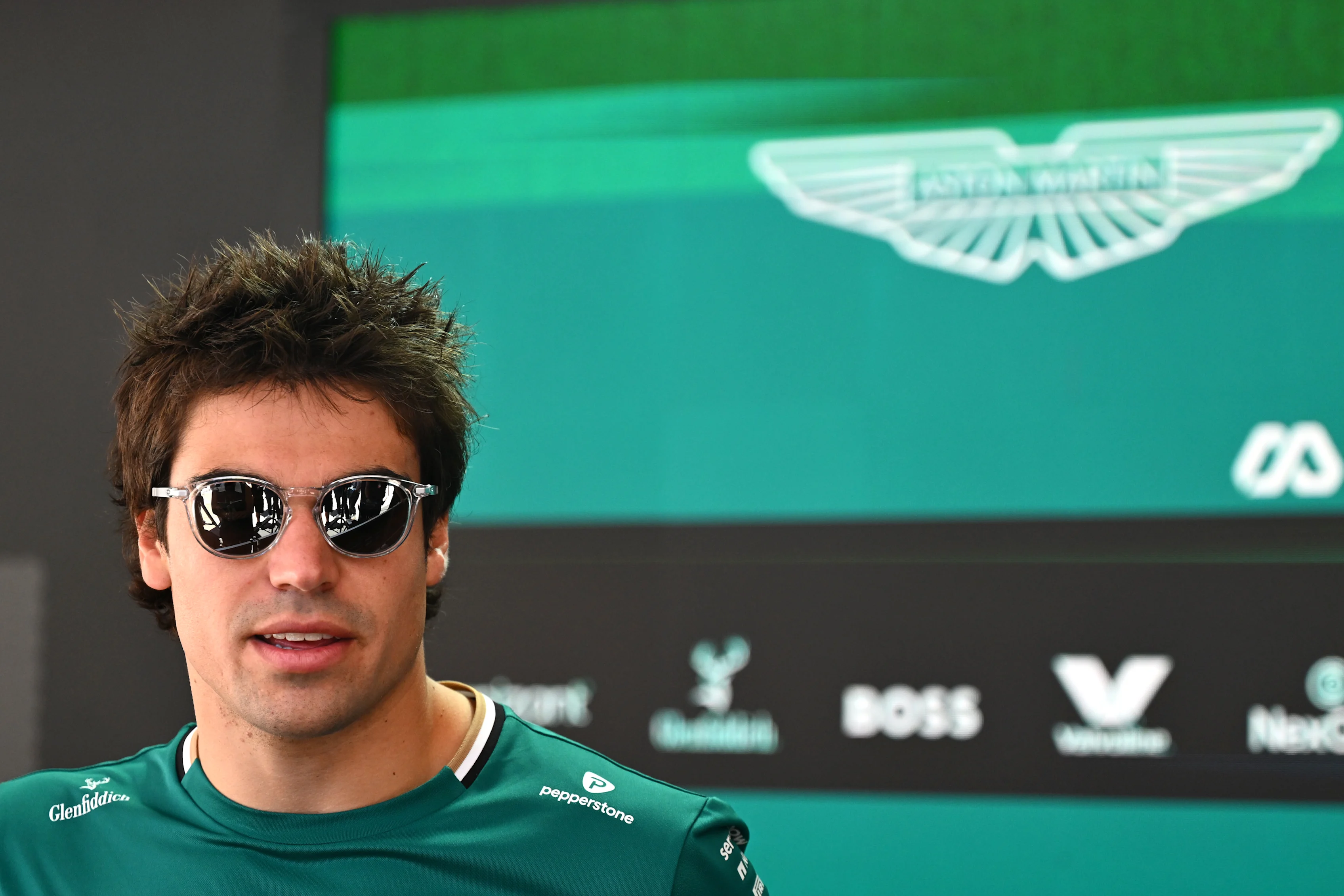 MONTE-CARLO, MONACO - MAY 22: Lance Stroll of Canada and Aston Martin F1 Team talks to the media