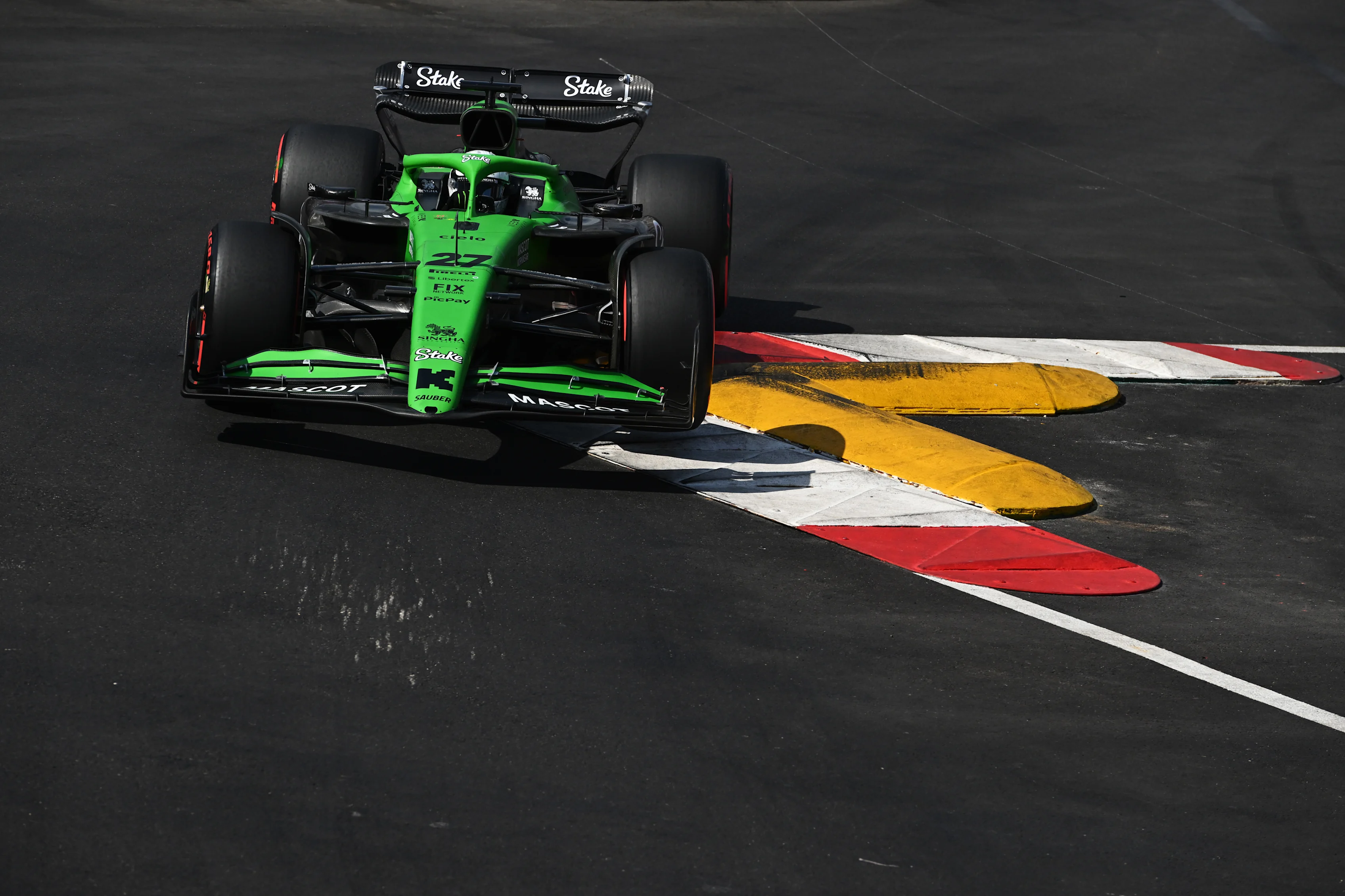 MONTE-CARLO, MONACO - MAY 24: Nico Hulkenberg of Germany driving the (27) Kick Sauber C45 Ferrari on track during qualifying ahead of the F1 Grand Prix of Monaco at Circuit de Monaco on May 24, 2025 in Monte-Carlo, Monaco (Photo by Rudy Carezzevoli/Getty Images)