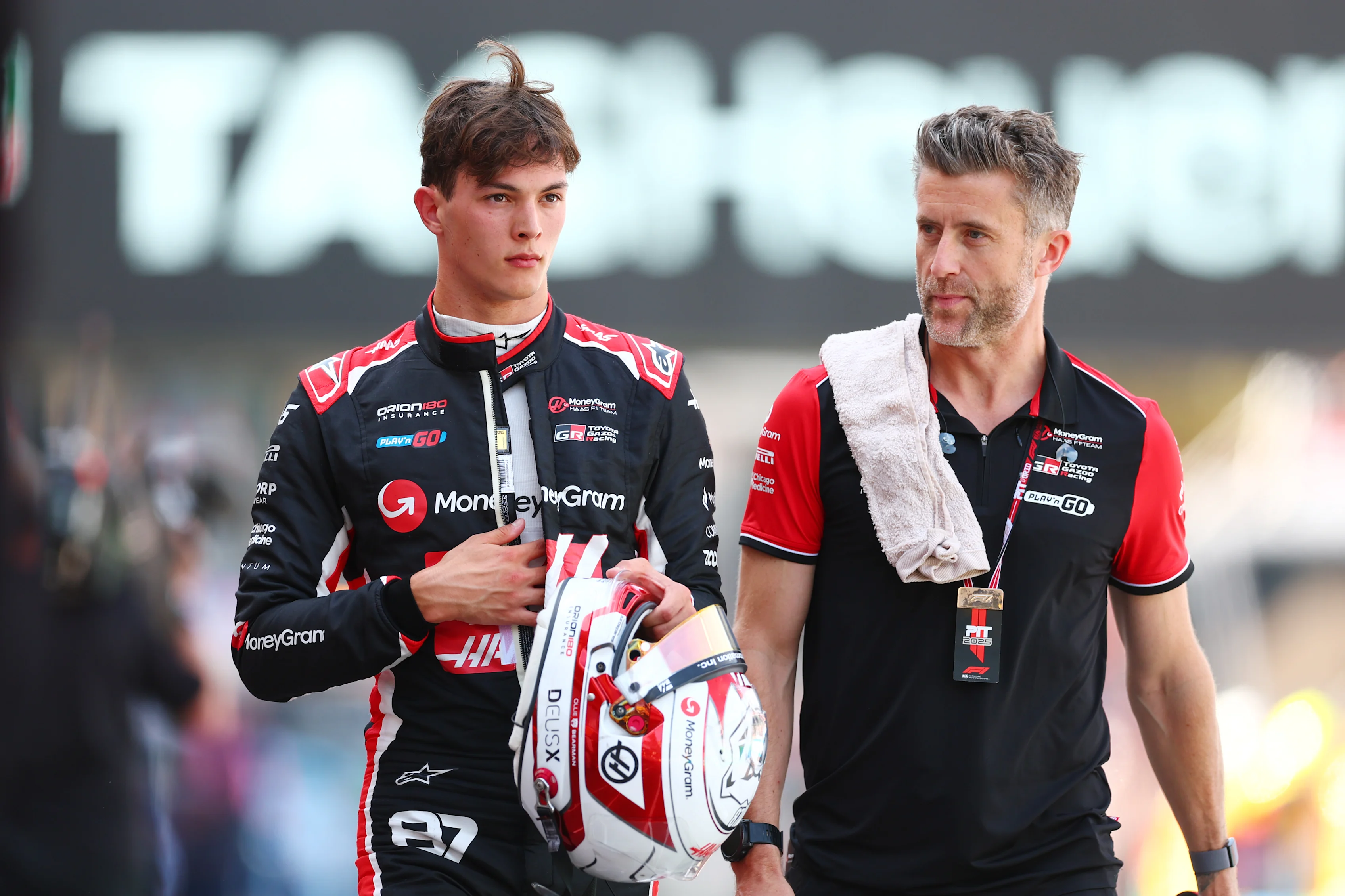 Oliver Bearman of Great Britain and Haas F1 in the Pitlane during qualifying ahead of the F1 Grand Prix of Monaco at Circuit de Monaco on May 24, 2025 in Monte-Carlo, Monaco (Photo by Bryn Lennon - Formula 1/Formula 1 via Getty Images)