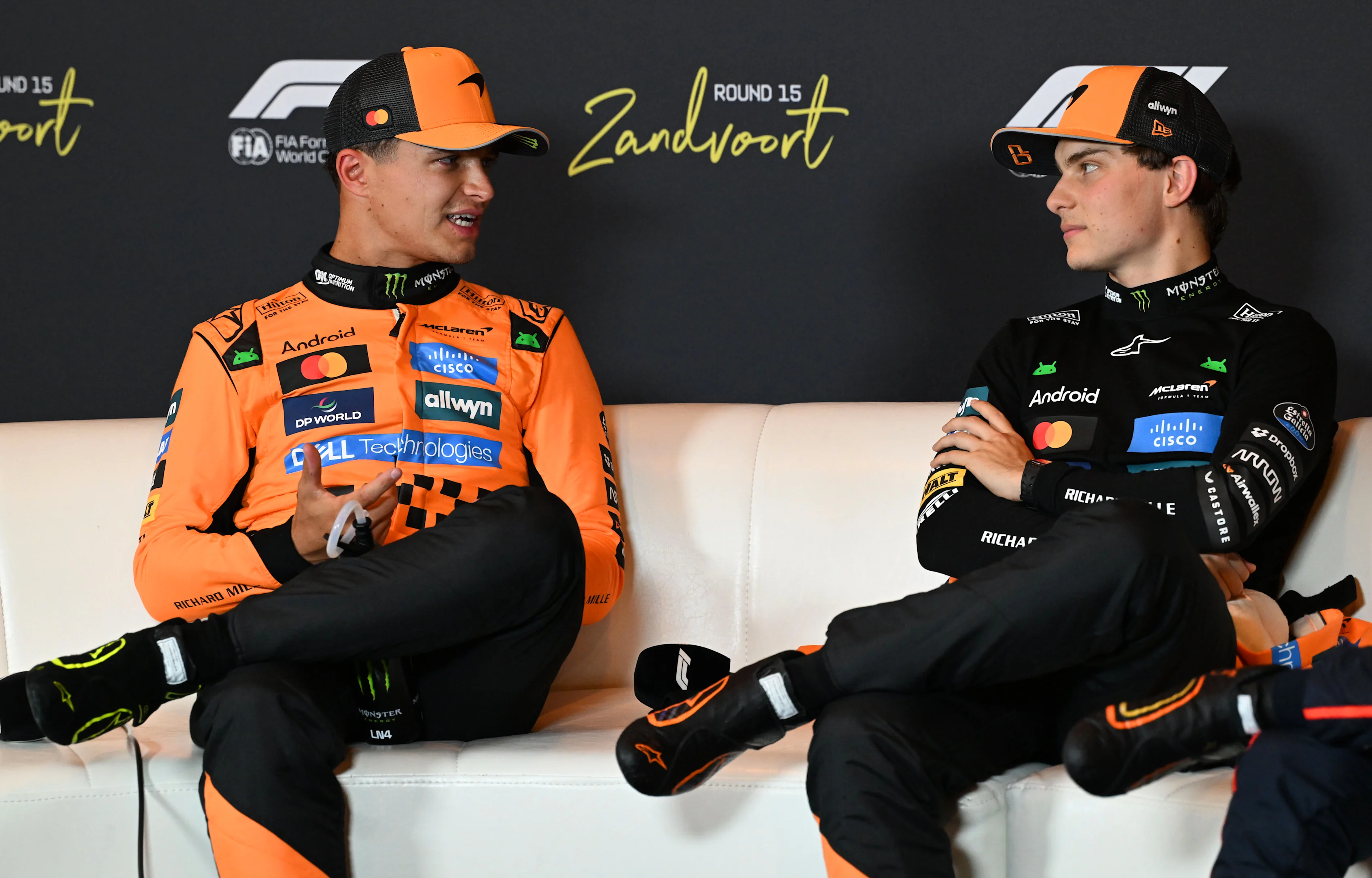 ZANDVOORT, NETHERLANDS - AUGUST 30: Second placed qualifier Lando Norris of Great Britain and