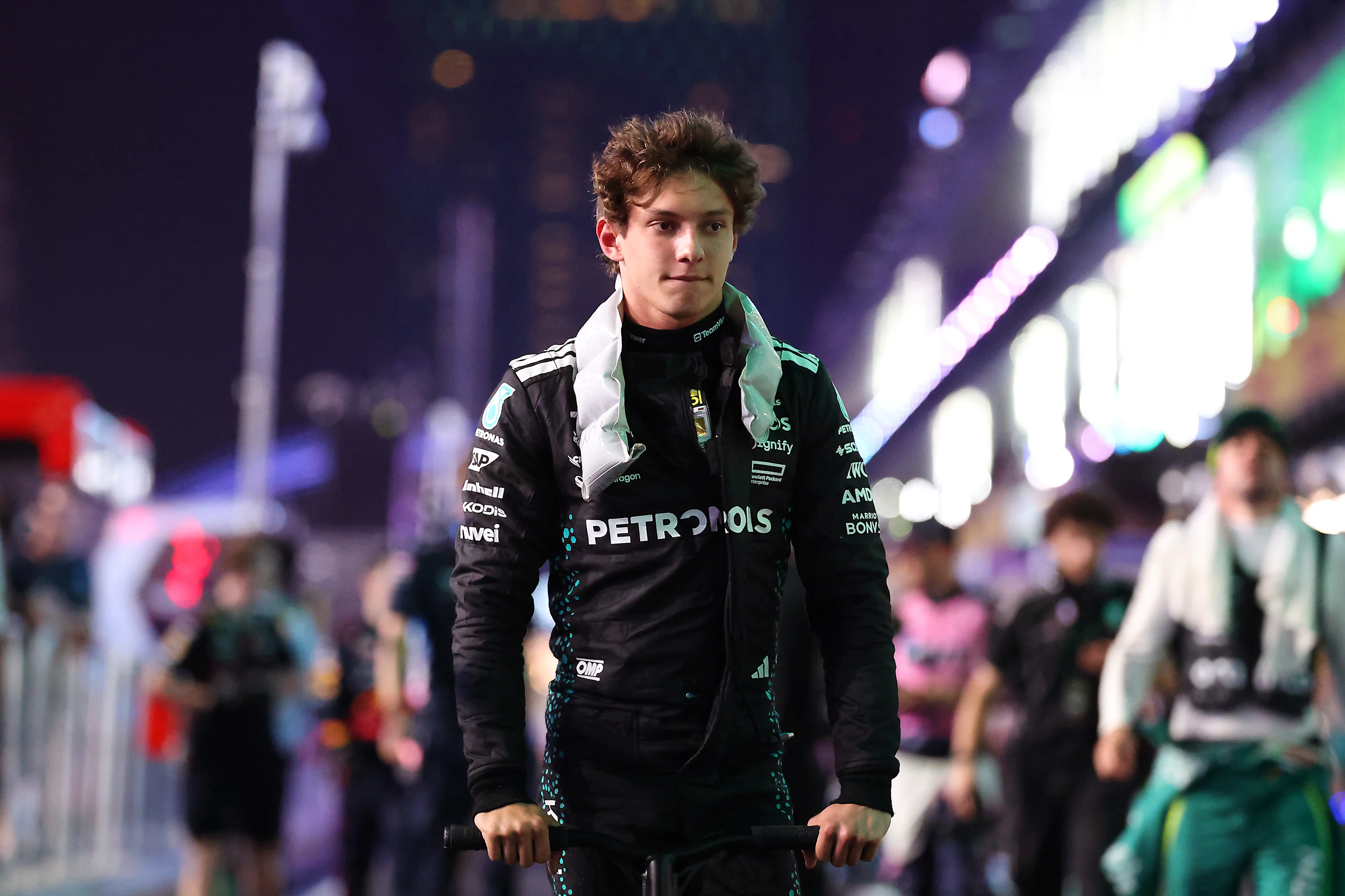 JEDDAH, SAUDI ARABIA - APRIL 20: Andrea Kimi Antonelli of Italy and Mercedes AMG Petronas F1 Team