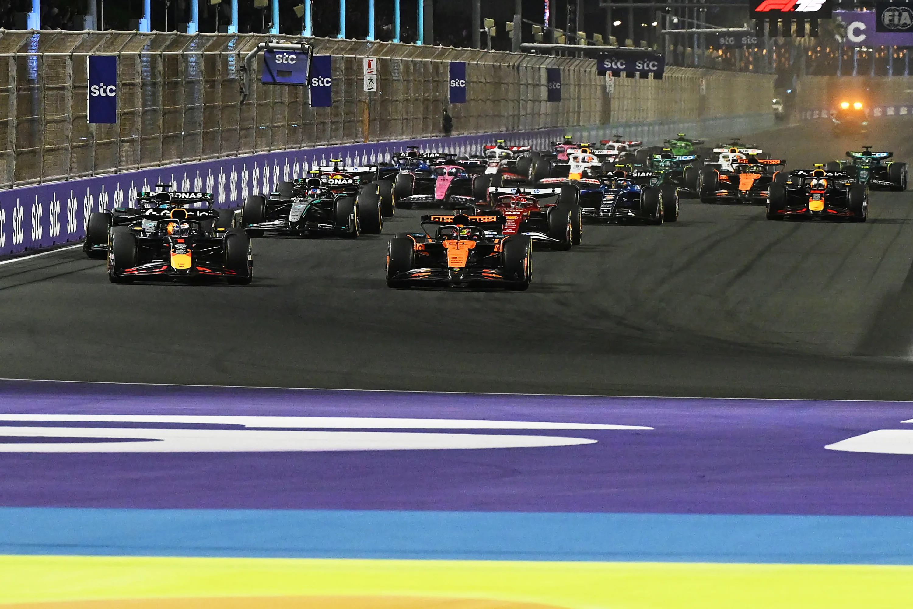 JEDDAH, SAUDI ARABIA - APRIL 20: Oscar Piastri of Australia driving the (81) McLaren MCL39 Mercedes