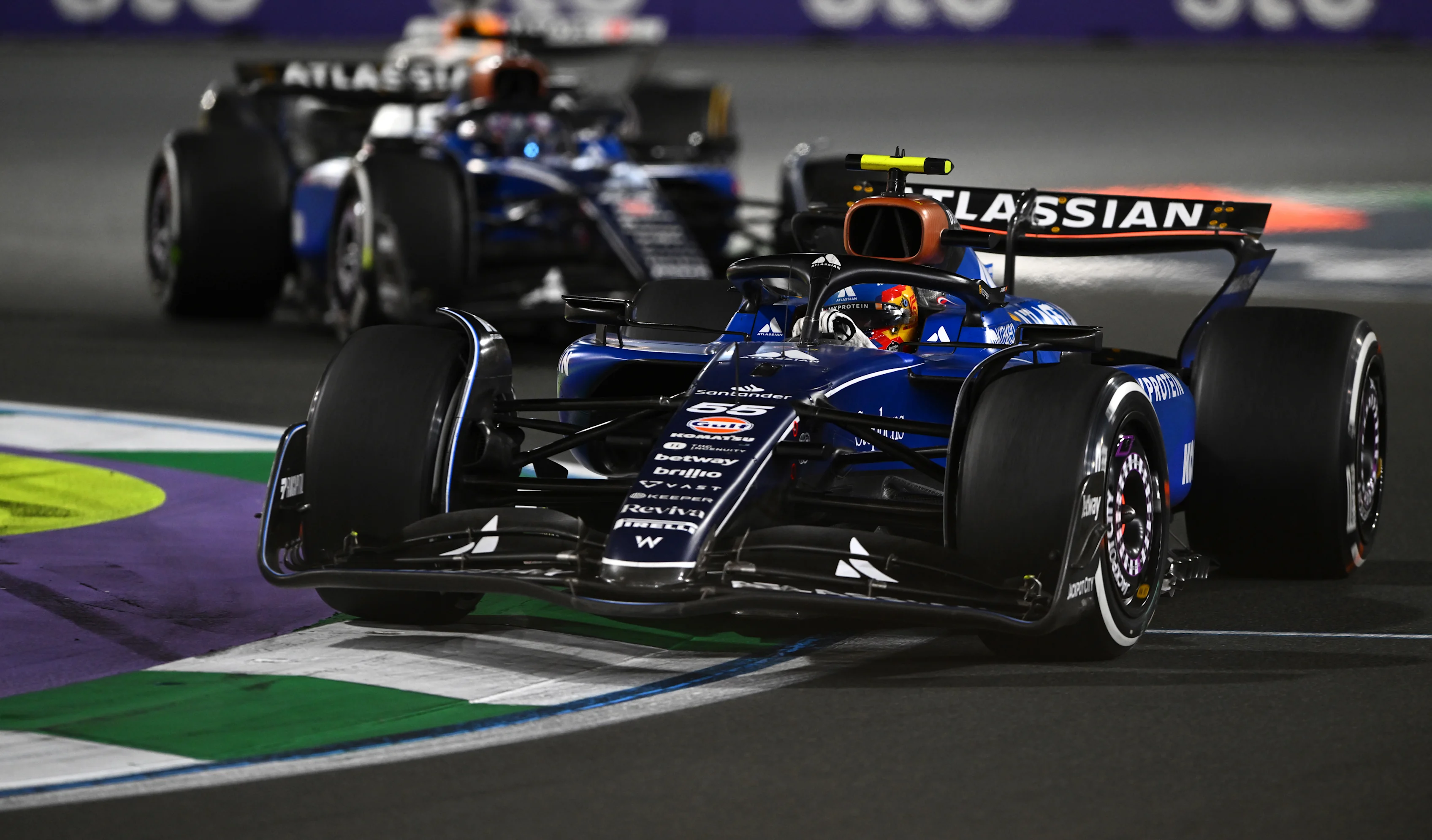 JEDDAH, SAUDI ARABIA - APRIL 20: Carlos Sainz of Spain driving the (55) Williams FW47 Mercedes