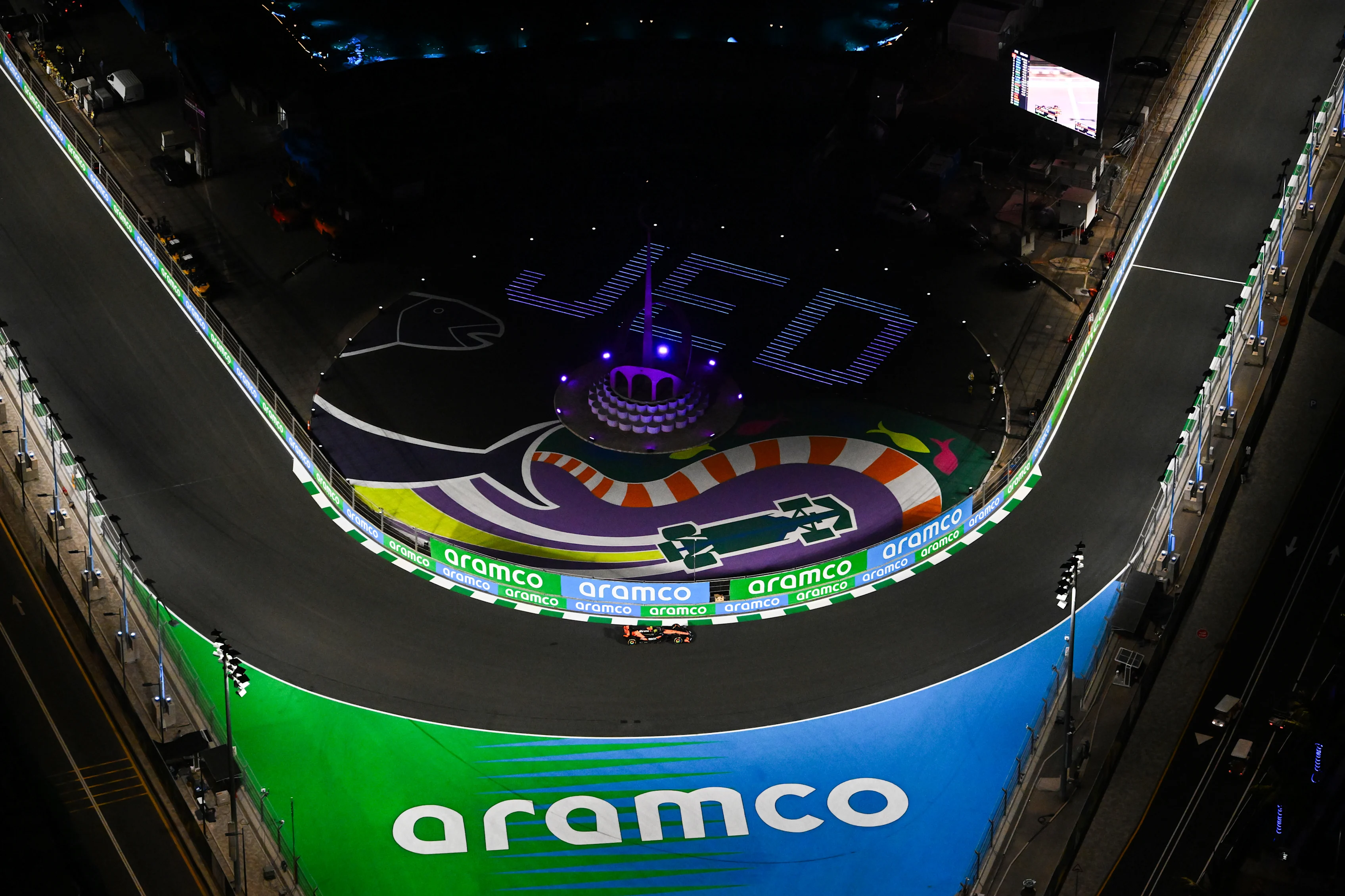 JEDDAH, SAUDI ARABIA - APRIL 18: Lando Norris of Great Britain driving the (4) McLaren MCL39