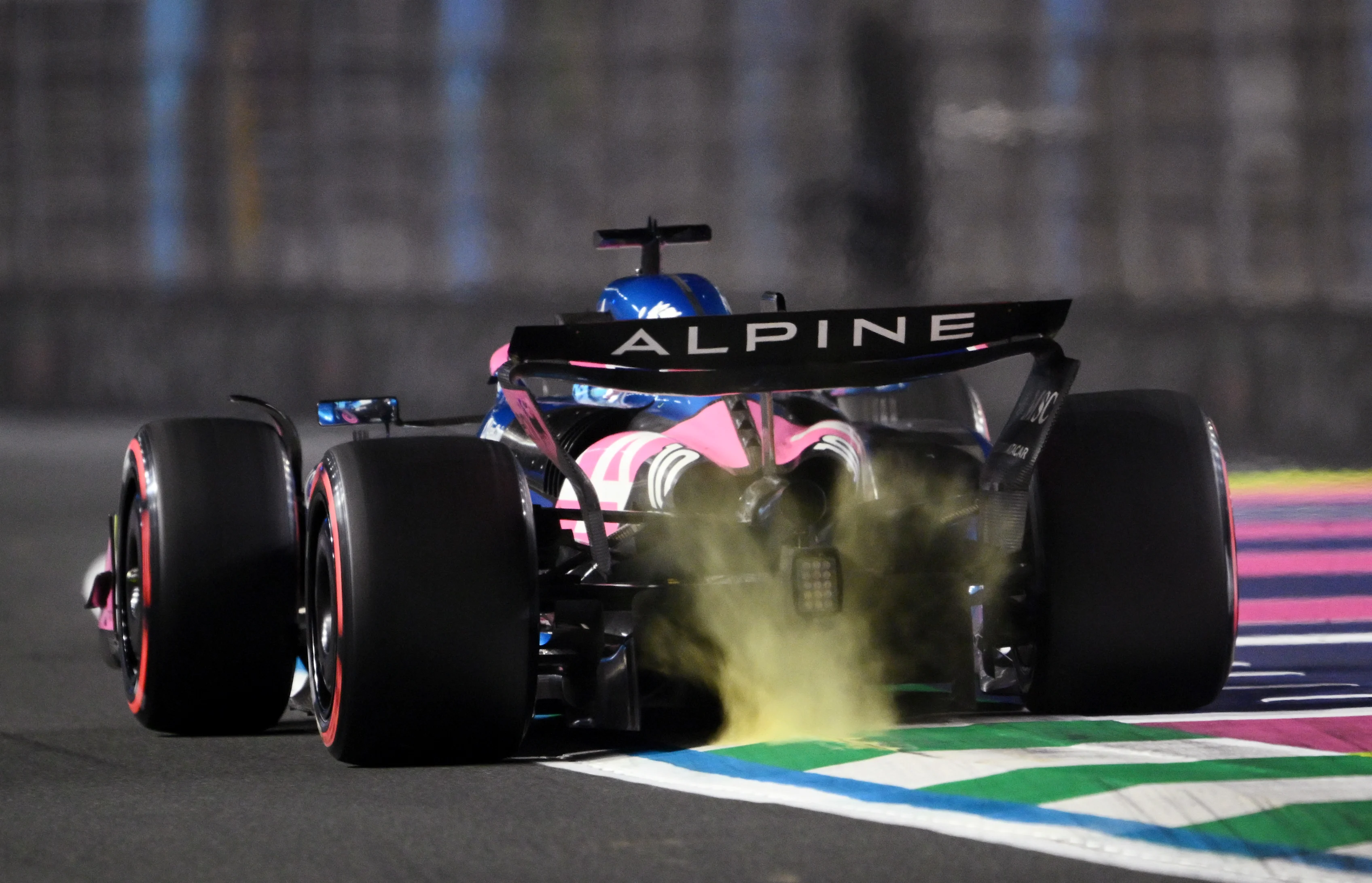 JEDDAH, SAUDI ARABIA - APRIL 19: Pierre Gasly of France driving the (10) Alpine F1 A525 Renault on track during qualifying ahead of the F1 Grand Prix of Saudi Arabia at Jeddah Corniche Circuit on April 19, 2025 in Jeddah, Saudi Arabia. (Photo by Clive Mason/Getty Images)