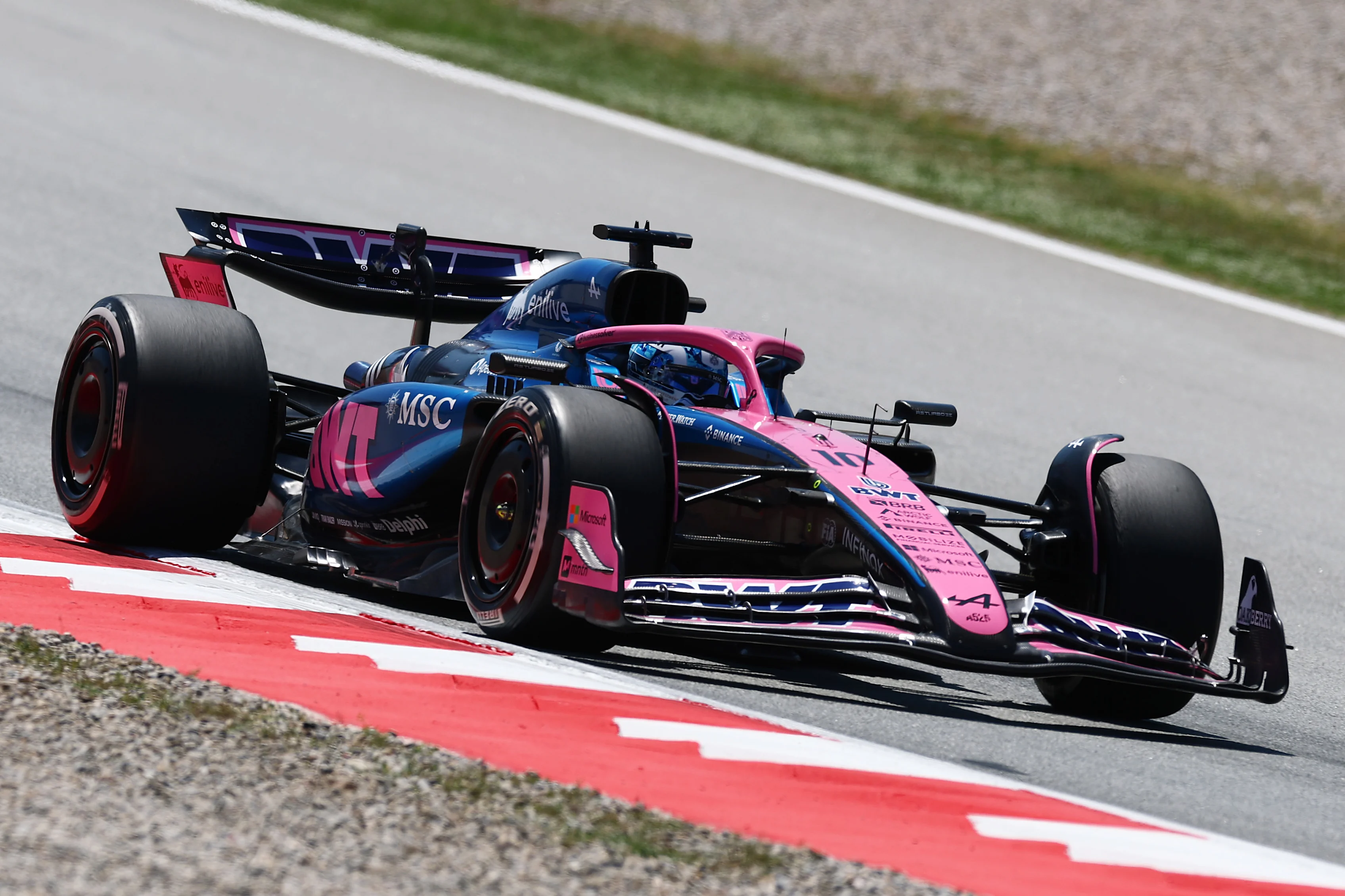 BARCELONA, SPAIN - MAY 30: Pierre Gasly of France driving the (10) Alpine F1 A525 Renault on track during practice ahead of the F1 Grand Prix of Spain at Circuit de Barcelona-Catalunya on May 30, 2025 in Barcelona, Spain. (Photo by Clive Rose - Formula 1/Formula 1 via Getty Images)