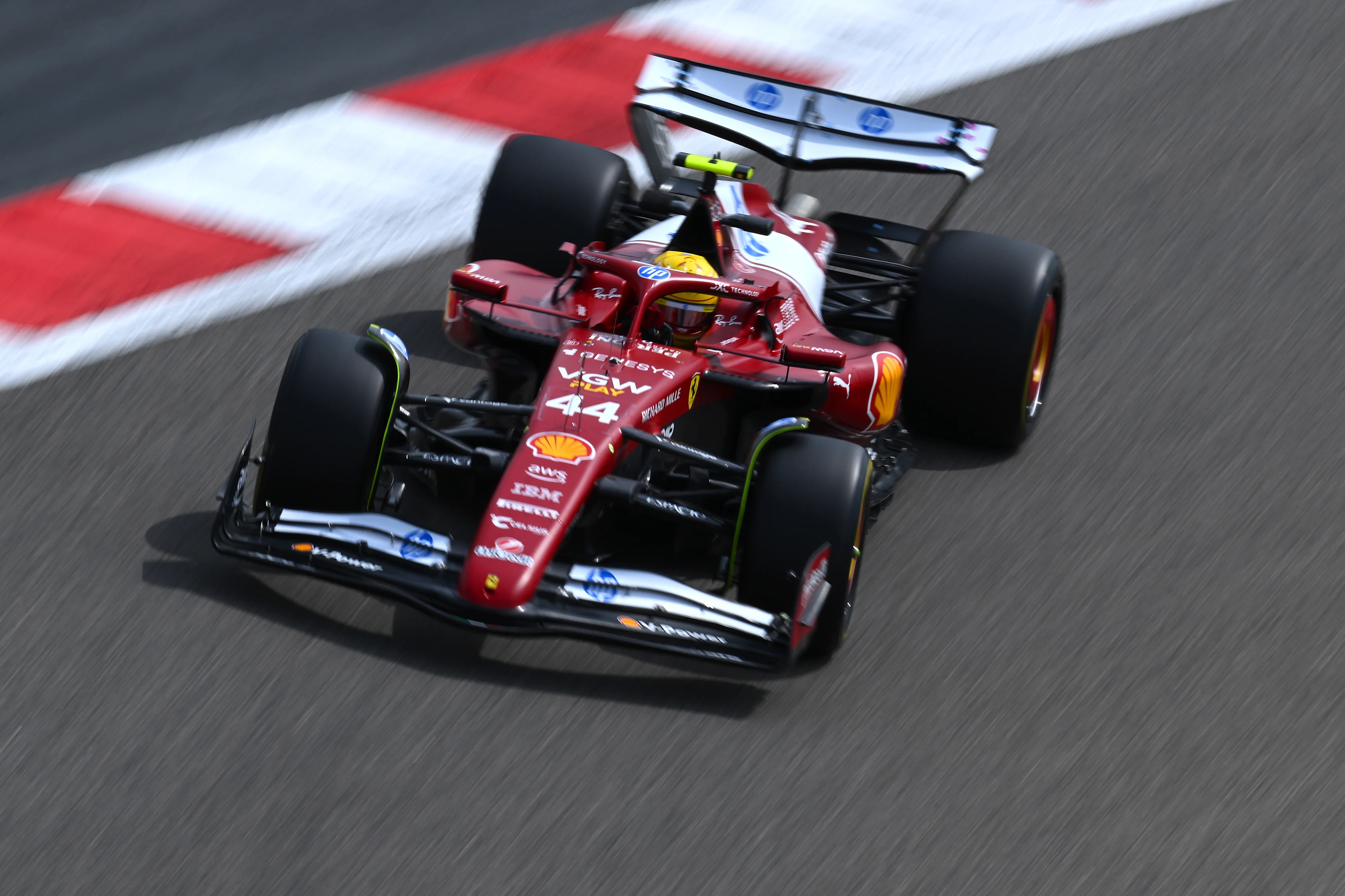 BAHRAIN, BAHRAIN - FEBRUARY 26: Lewis Hamilton of Great Britain driving the (44) Scuderia Ferrari