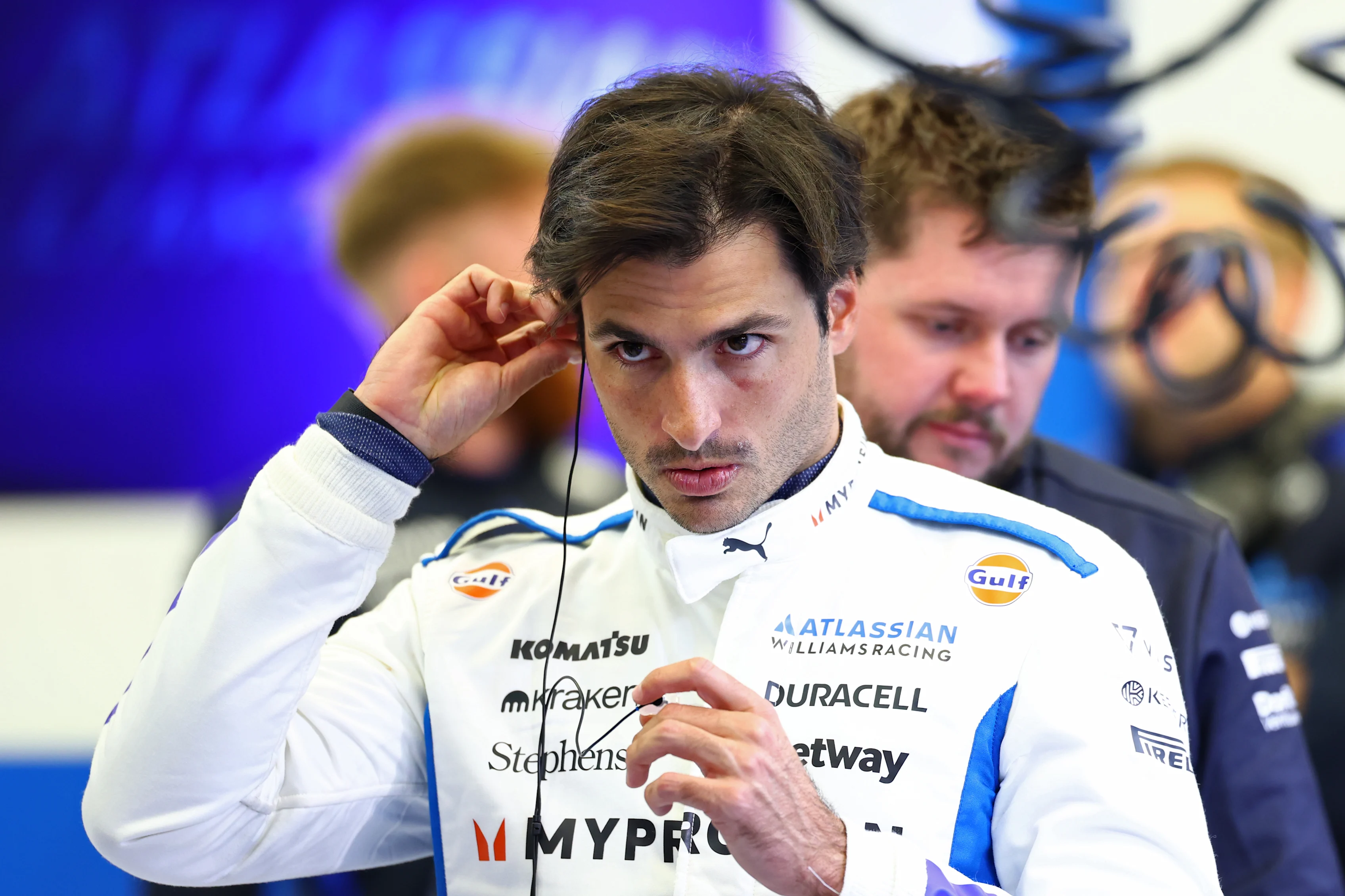 BAHRAIN, BAHRAIN - FEBRUARY 26: Carlos Sainz of Spain and Williams prepares to drive during day one