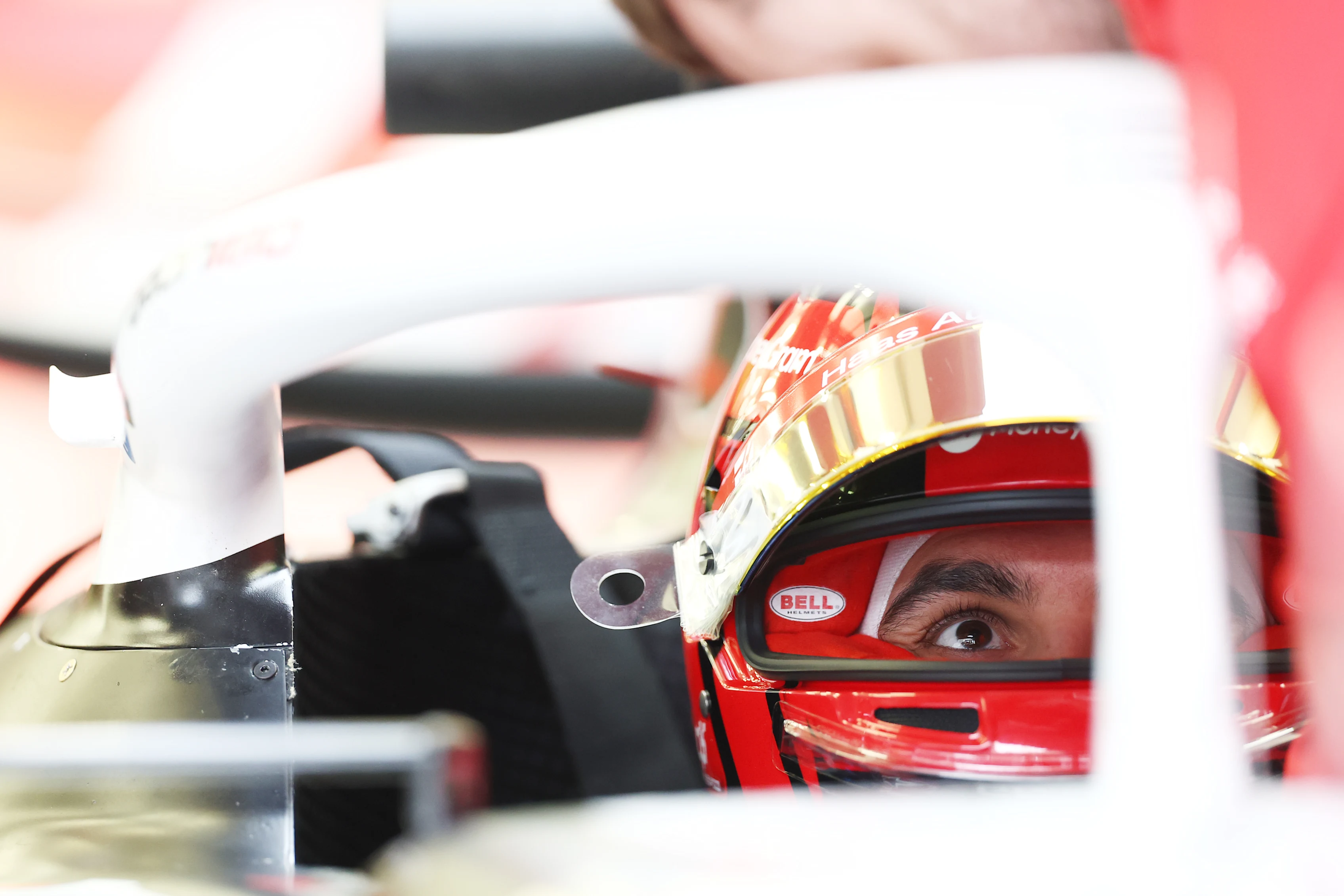 BAHRAIN, BAHRAIN - FEBRUARY 27: Esteban Ocon of France and Haas F1 looks on as he prepares to drive