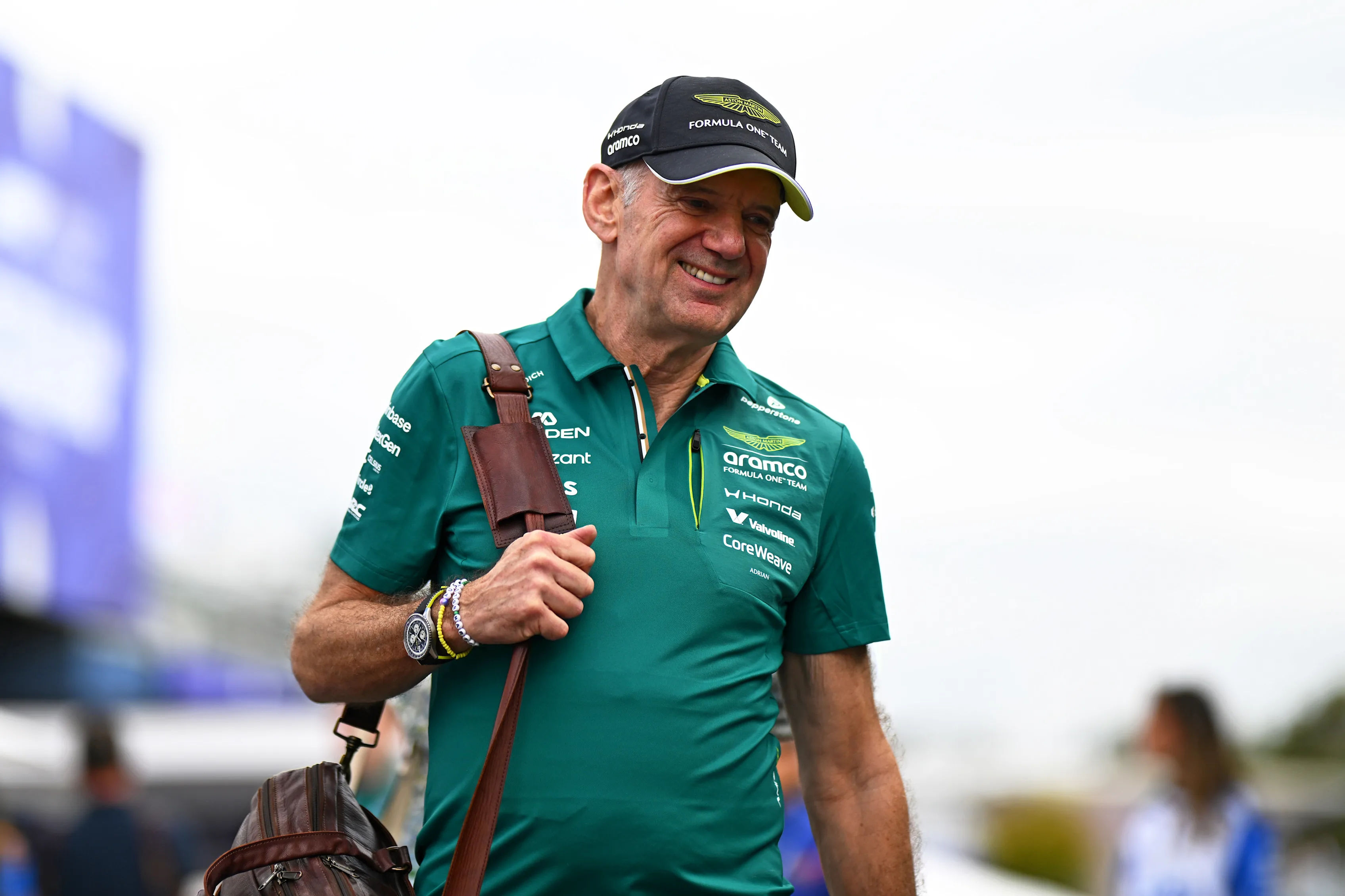 MELBOURNE, AUSTRALIA - MARCH 08: Adrian Newey, Team Principal of Aston Martin F1 Team arrives in