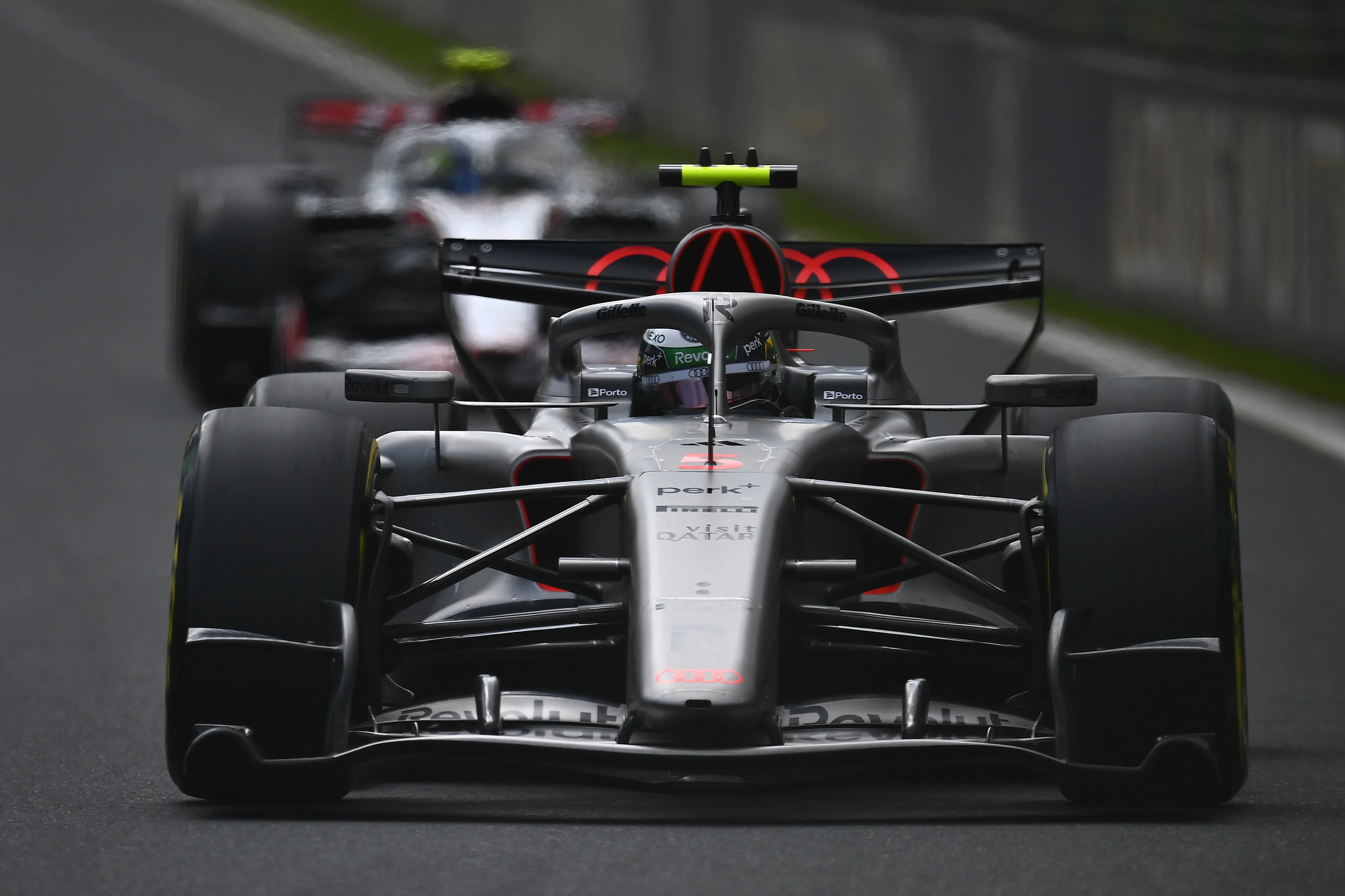 MELBOURNE, AUSTRALIA - MARCH 08: Gabriel Bortoleto of Brazil driving the (5) Audi F1 Team R26 on
