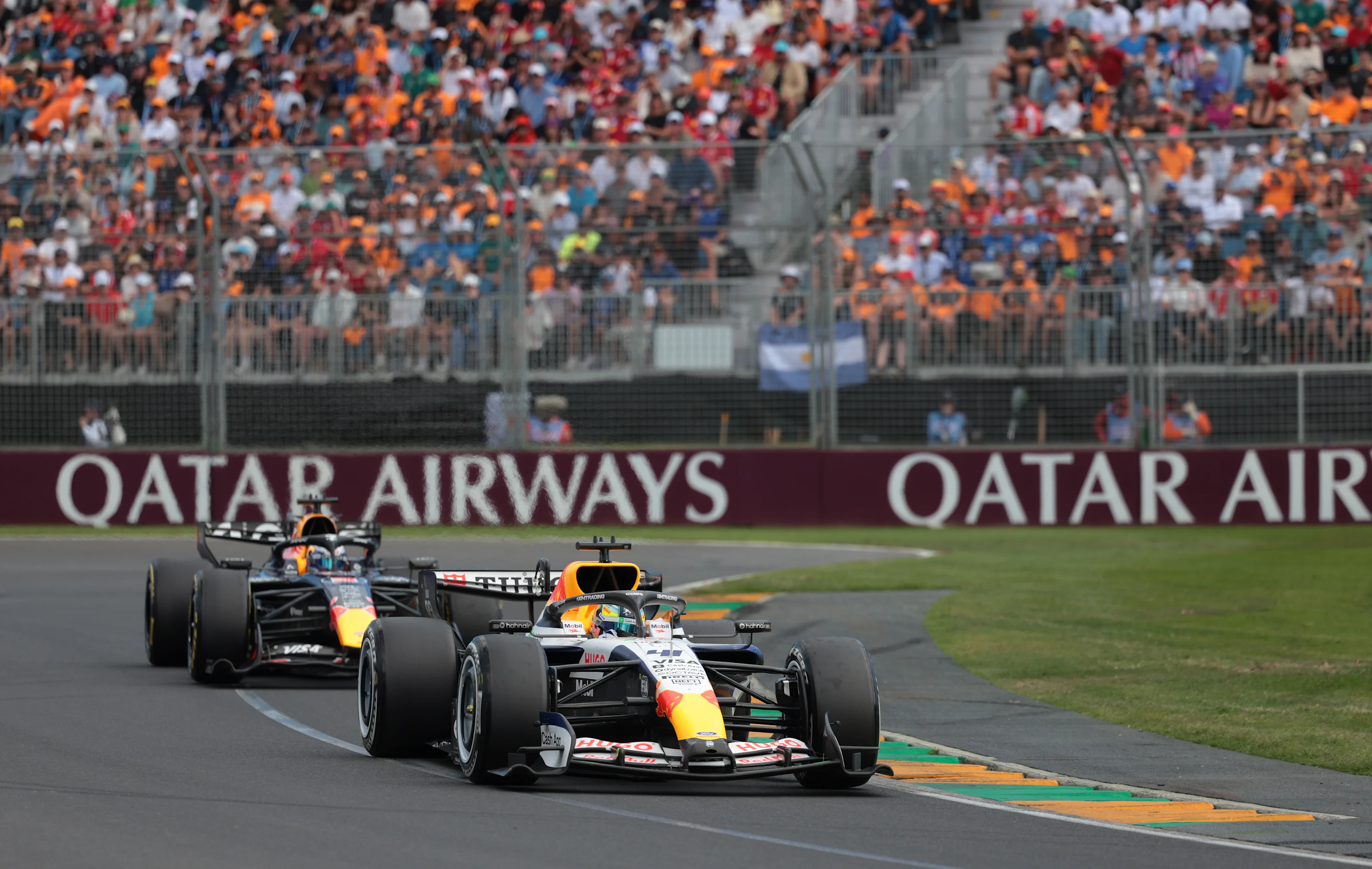 MELBOURNE, AUSTRALIA - MARCH 08: Arvid Lindblad of Great Britain driving the (41) Visa Cash App