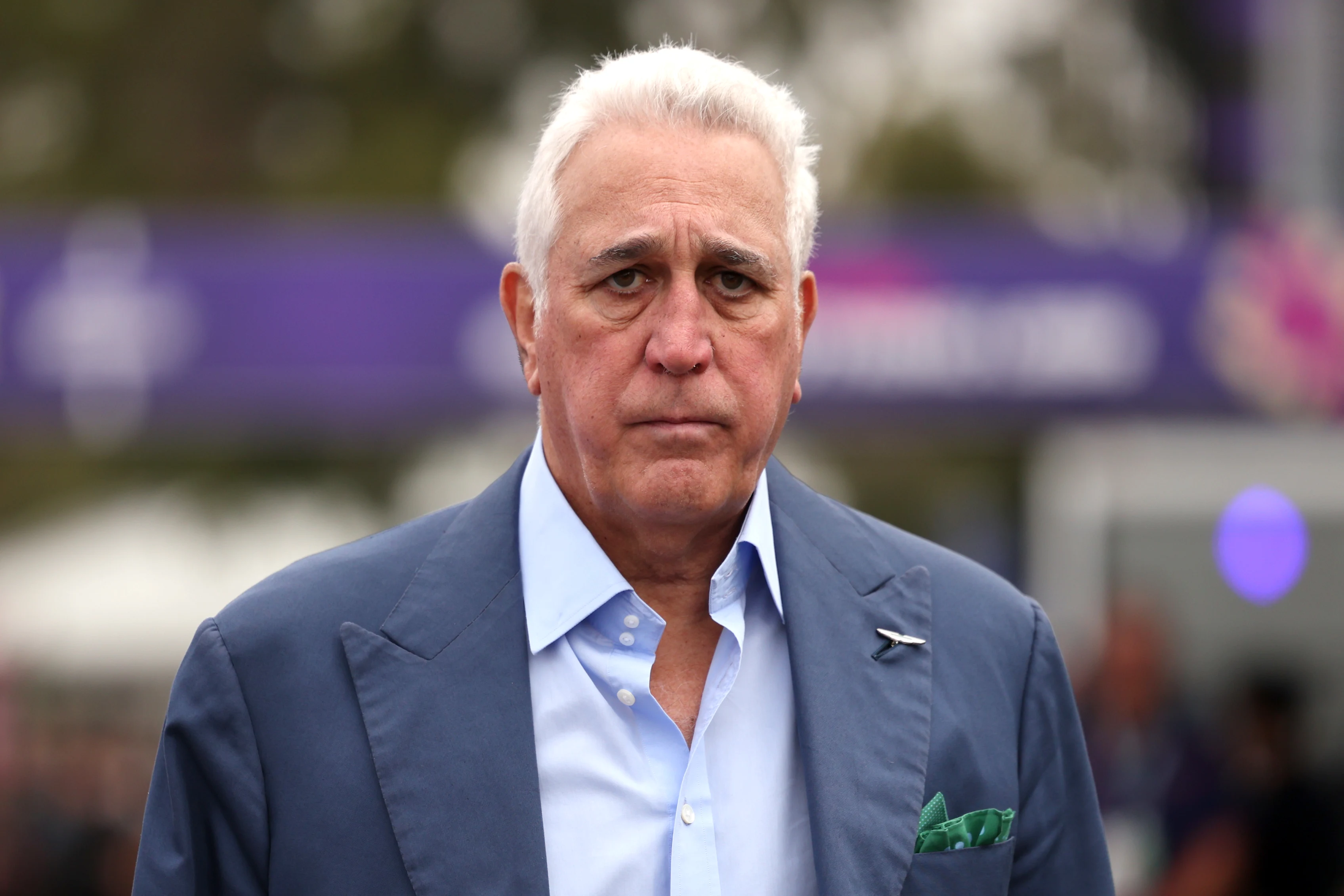 MELBOURNE, AUSTRALIA - MARCH 06: Lawrence Stroll, Owner of Aston Martin F1 Team arrives in the