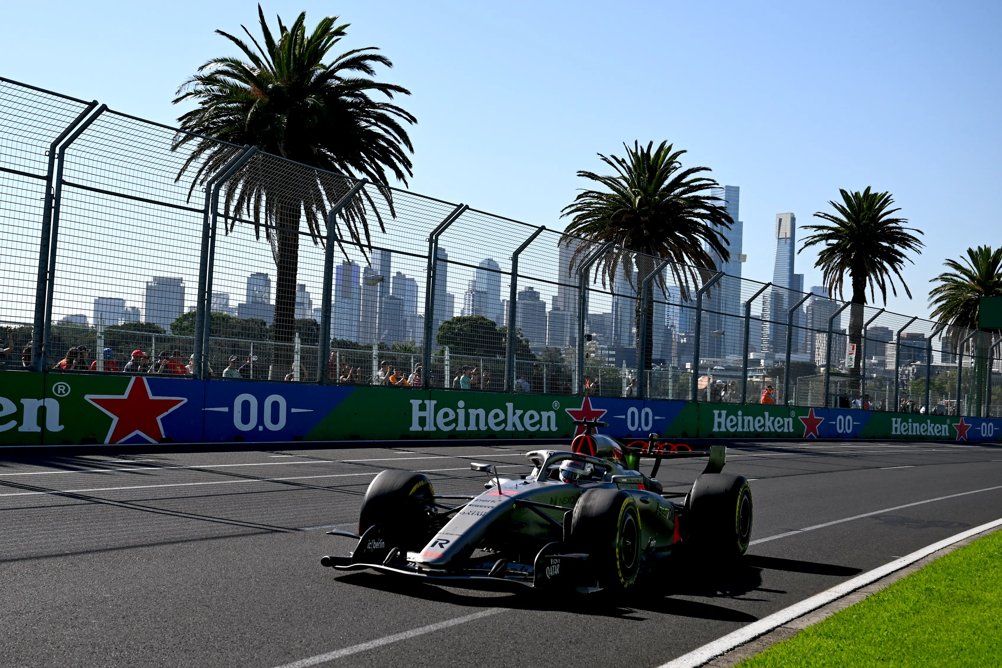 MELBOURNE, AUSTRALIA - MARCH 06: Nico Hulkenberg of Germany driving the (27) Audi F1 Team R26 on