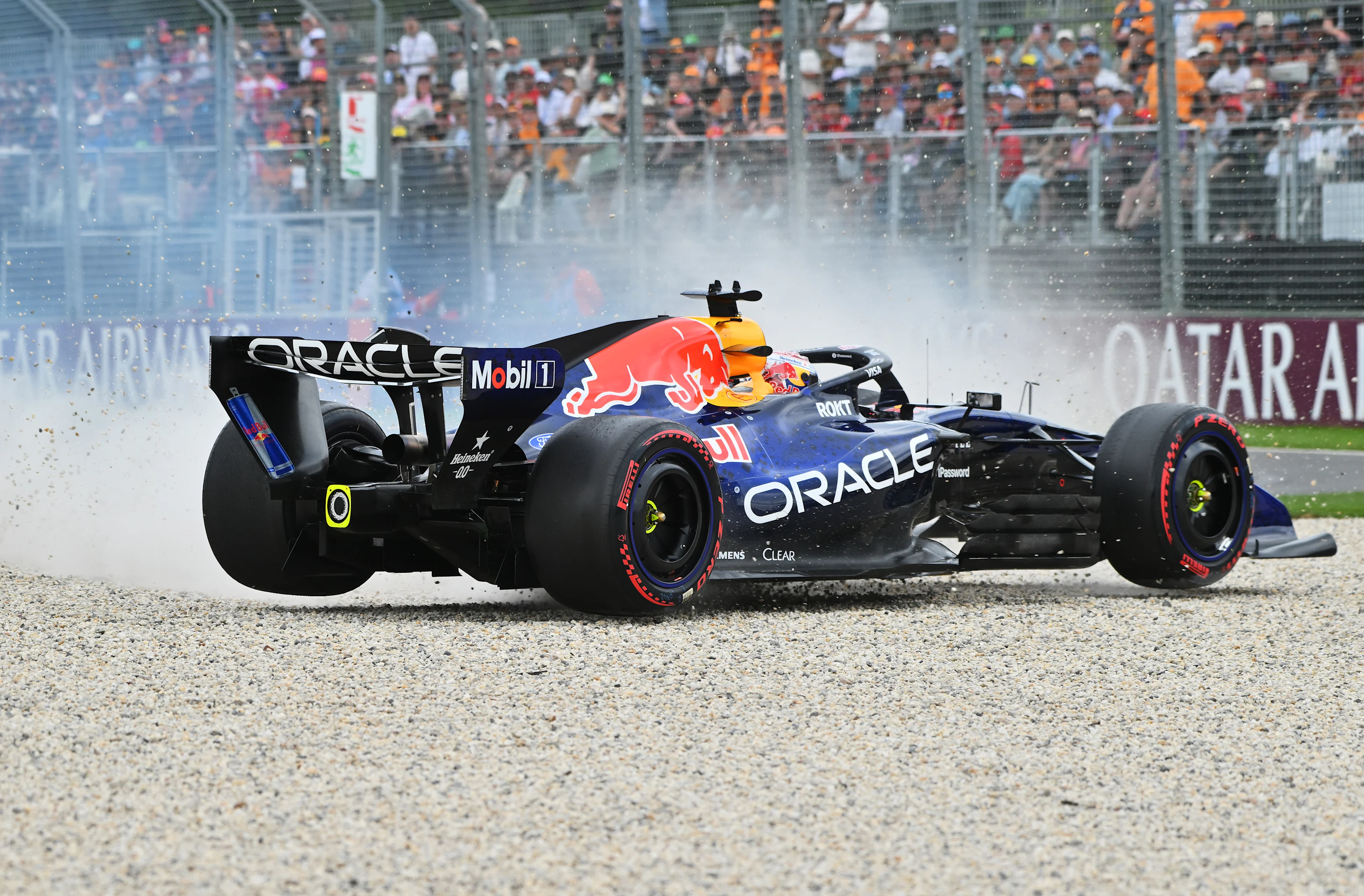 MELBOURNE, AUSTRALIA - MARCH 07: Max Verstappen of the Netherlands driving the (3) Oracle Red Bull
