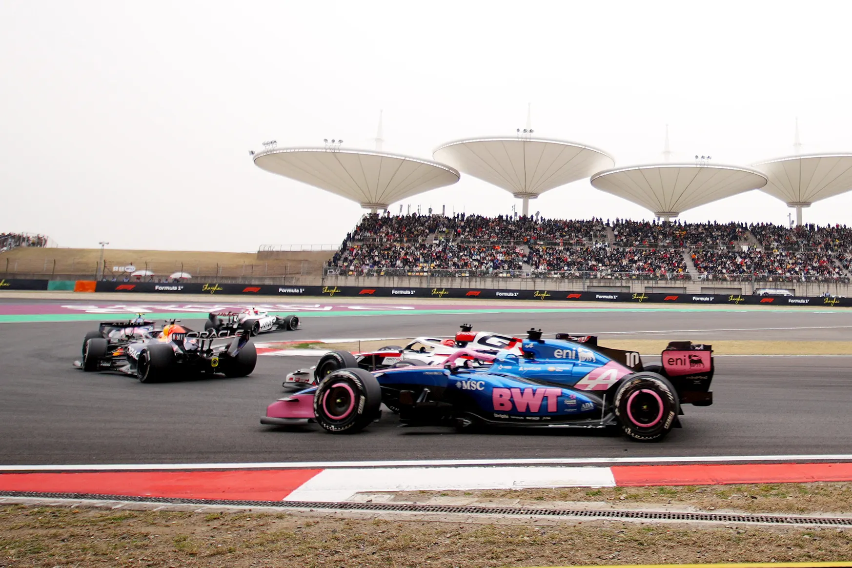SHANGHAI, CHINA - MARCH 14: Seventh placed qualifier Pierre Gasly of France and Alpine F1 looks on