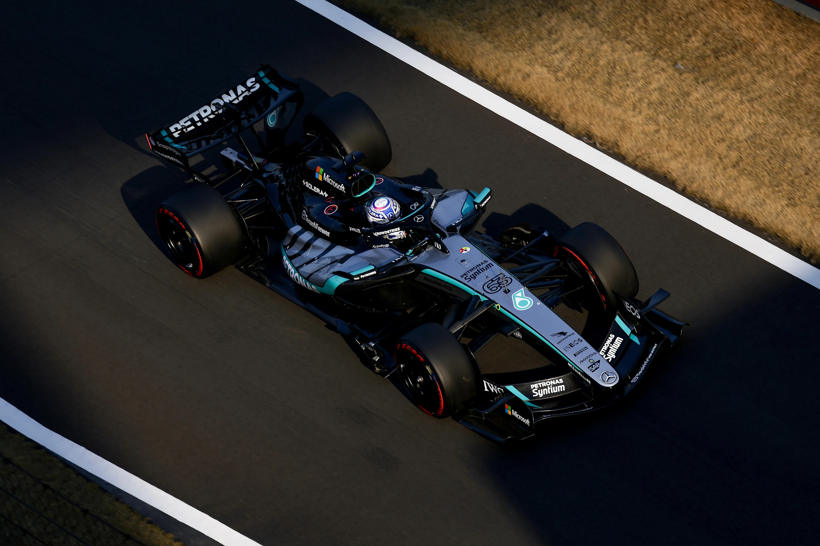 SHANGHAI, CHINA - MARCH 13: George Russell of Great Britain driving the (63) Mercedes AMG Petronas