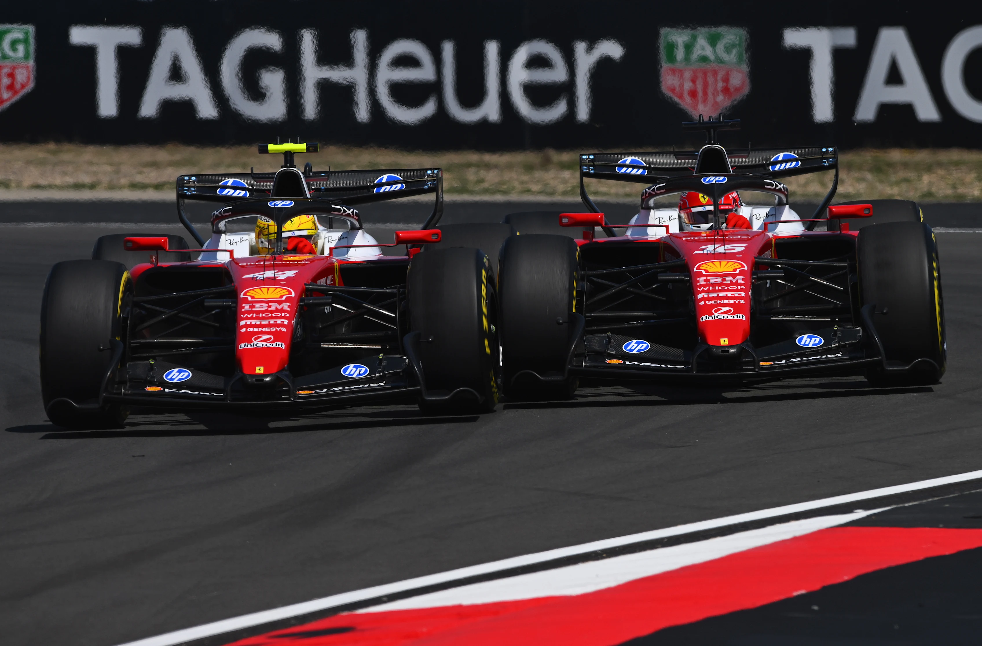 SHANGHAI, CHINA - MARCH 14: Lewis Hamilton of Great Britain driving the (44) Scuderia Ferrari SF-26