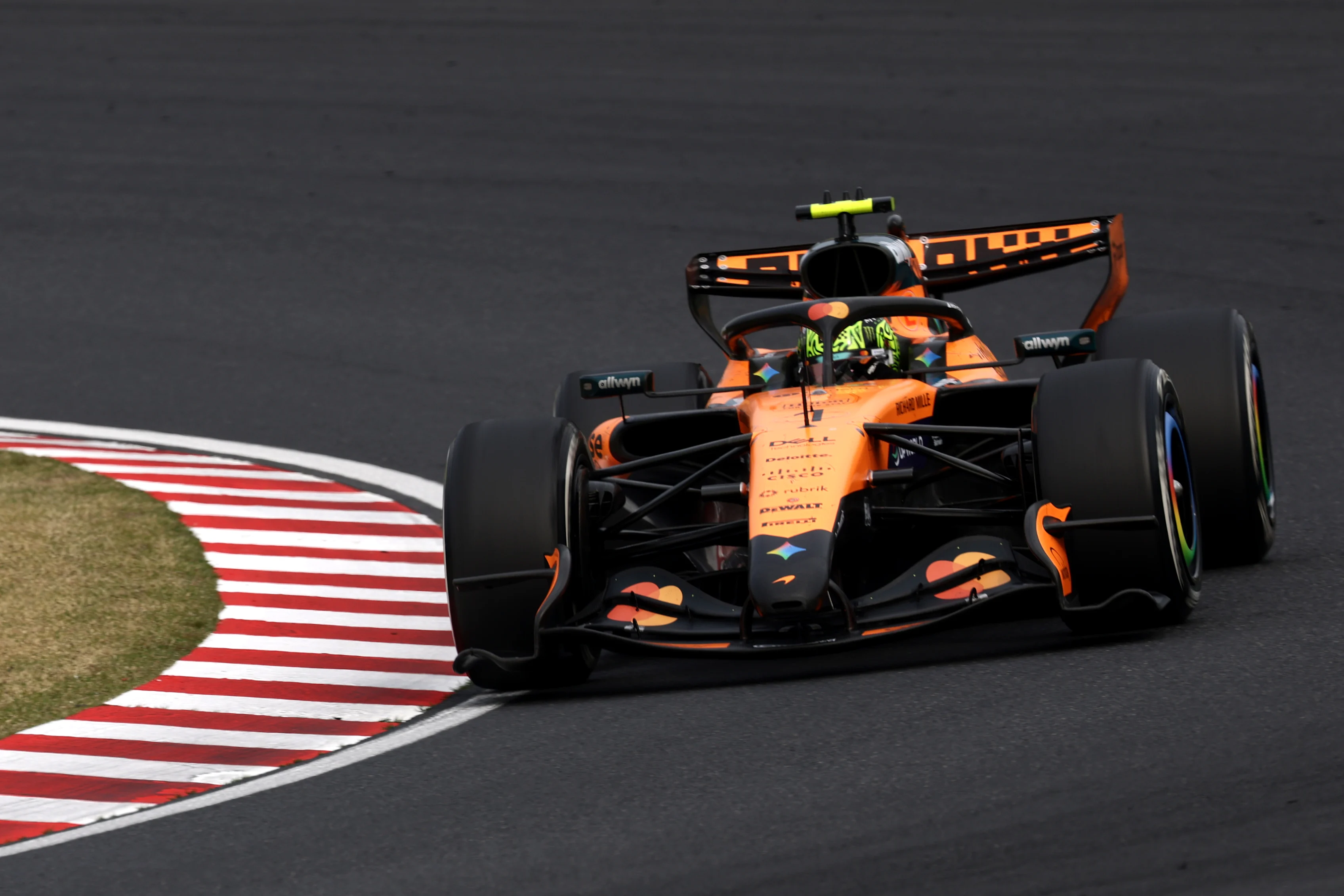 SUZUKA, JAPAN - MARCH 29: Lando Norris of Great Britain driving the (1) McLaren MCL40 Mercedes on