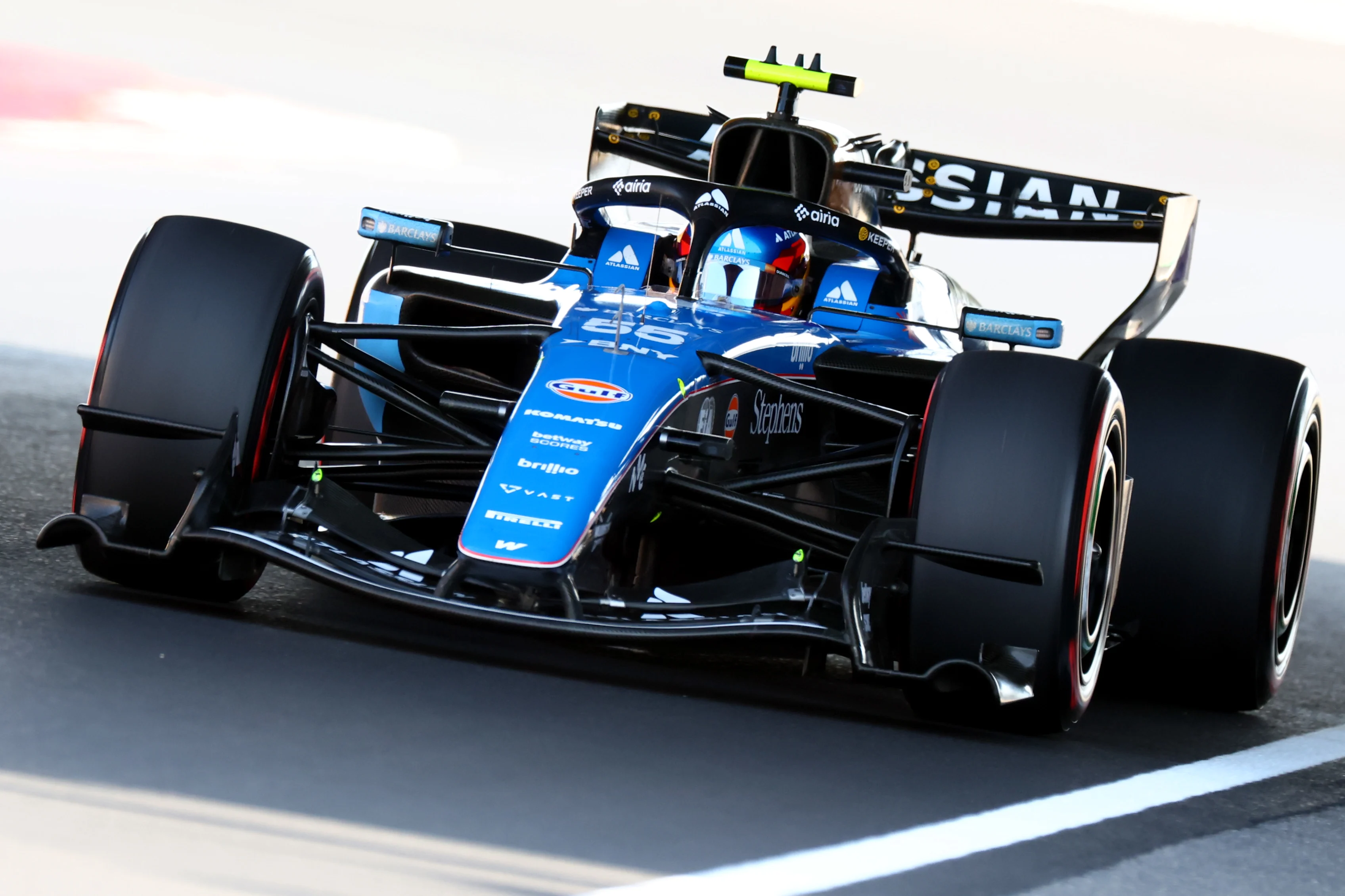 SUZUKA, JAPAN - MARCH 27: Carlos Sainz of Spain driving the (55) Williams FW48 Mercedes on track
