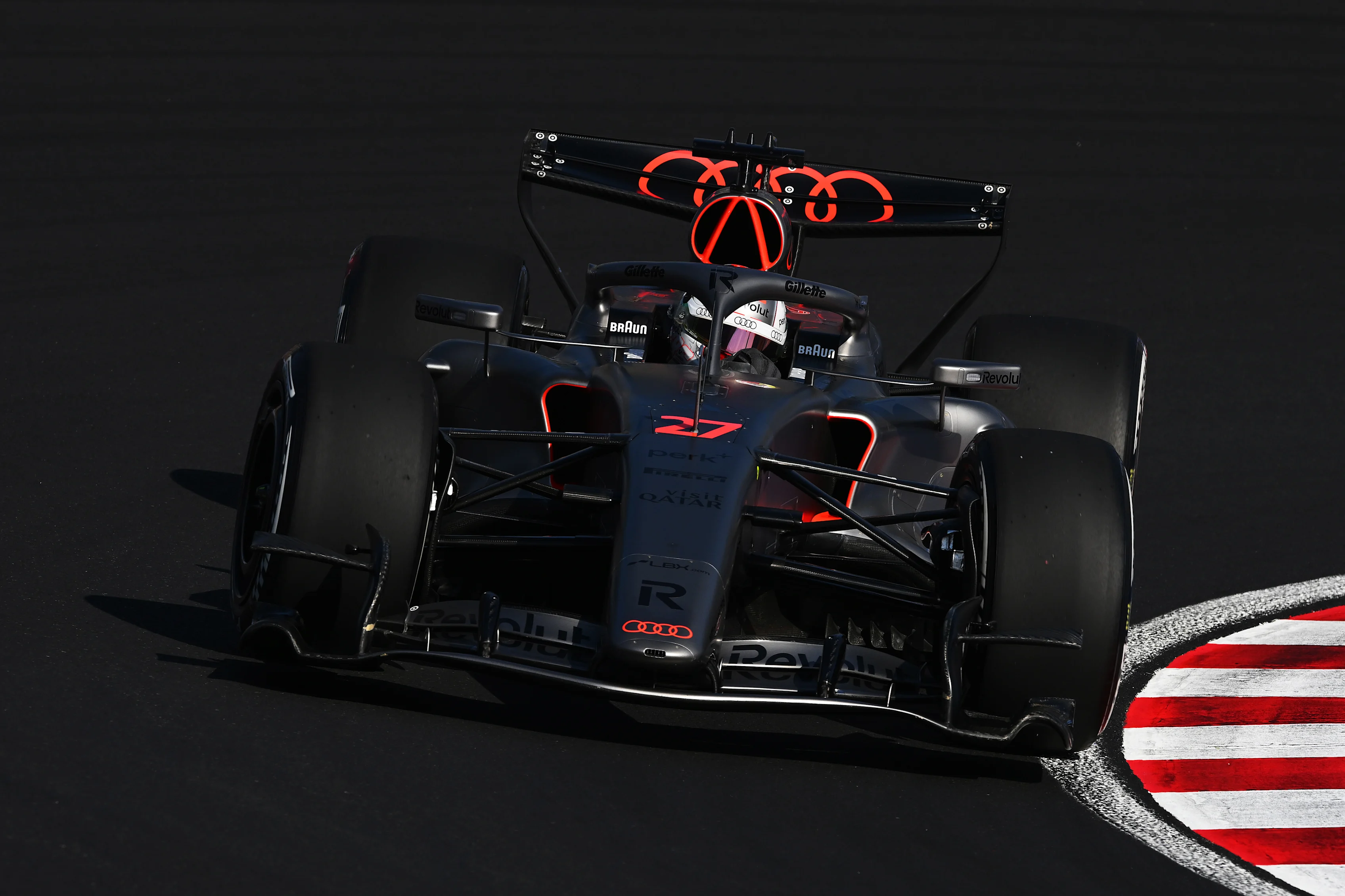 SUZUKA, JAPAN - MARCH 27: Nico Hulkenberg of Germany driving the (27) Audi F1 Team R26 on track