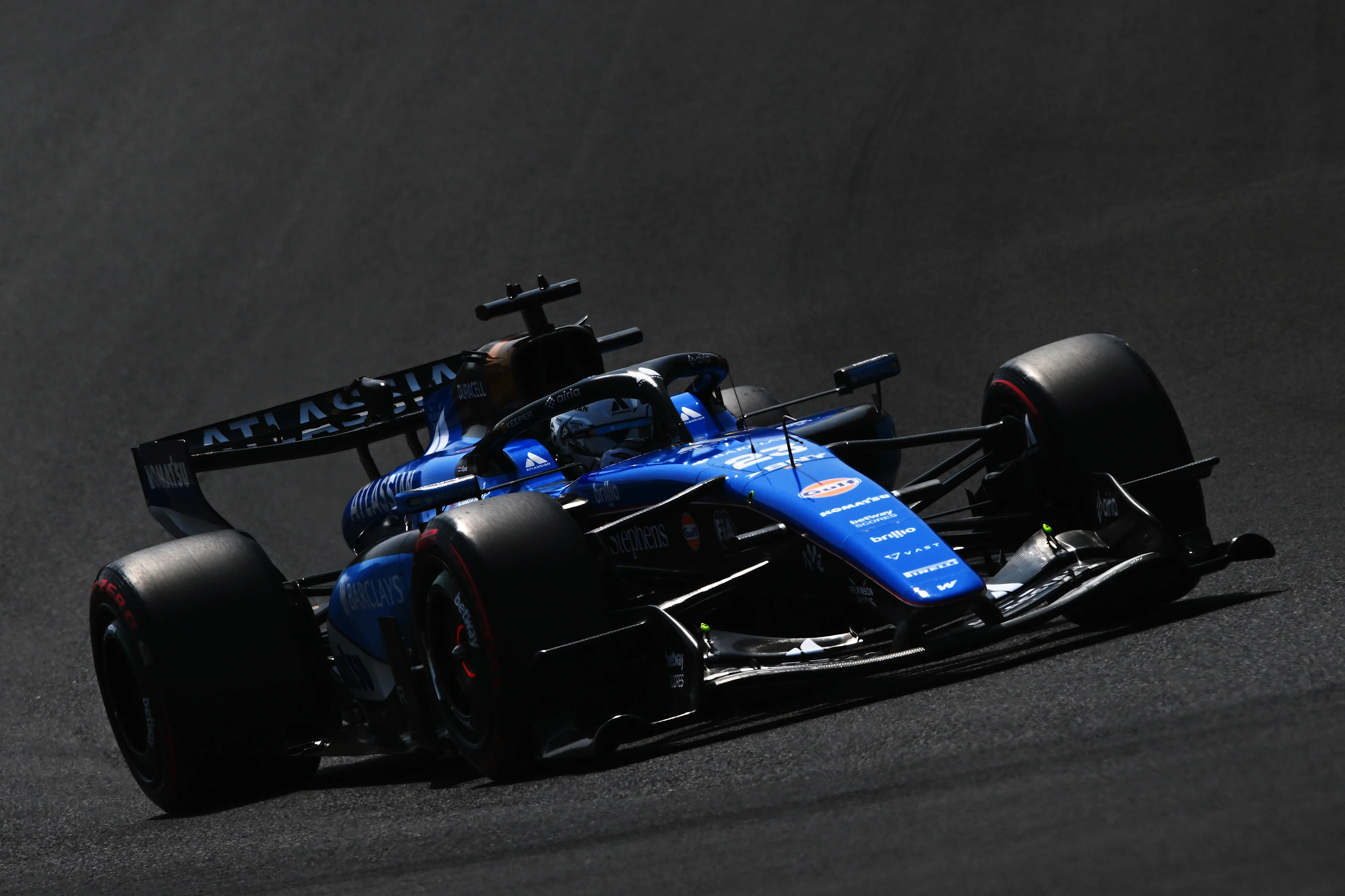 SUZUKA, JAPAN - MARCH 28: Alexander Albon of Thailand driving the (23) Williams FW48 Mercedes on