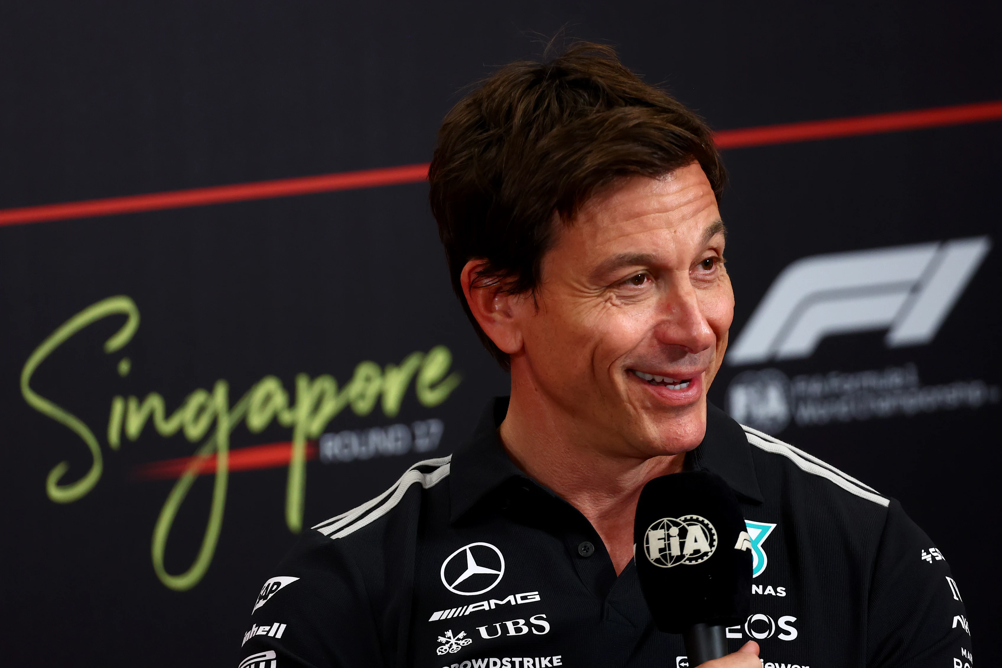 SINGAPORE, SINGAPORE - OCTOBER 09: Toto Wolff, Executive Director of Mercedes AMG Petronas F1 Team