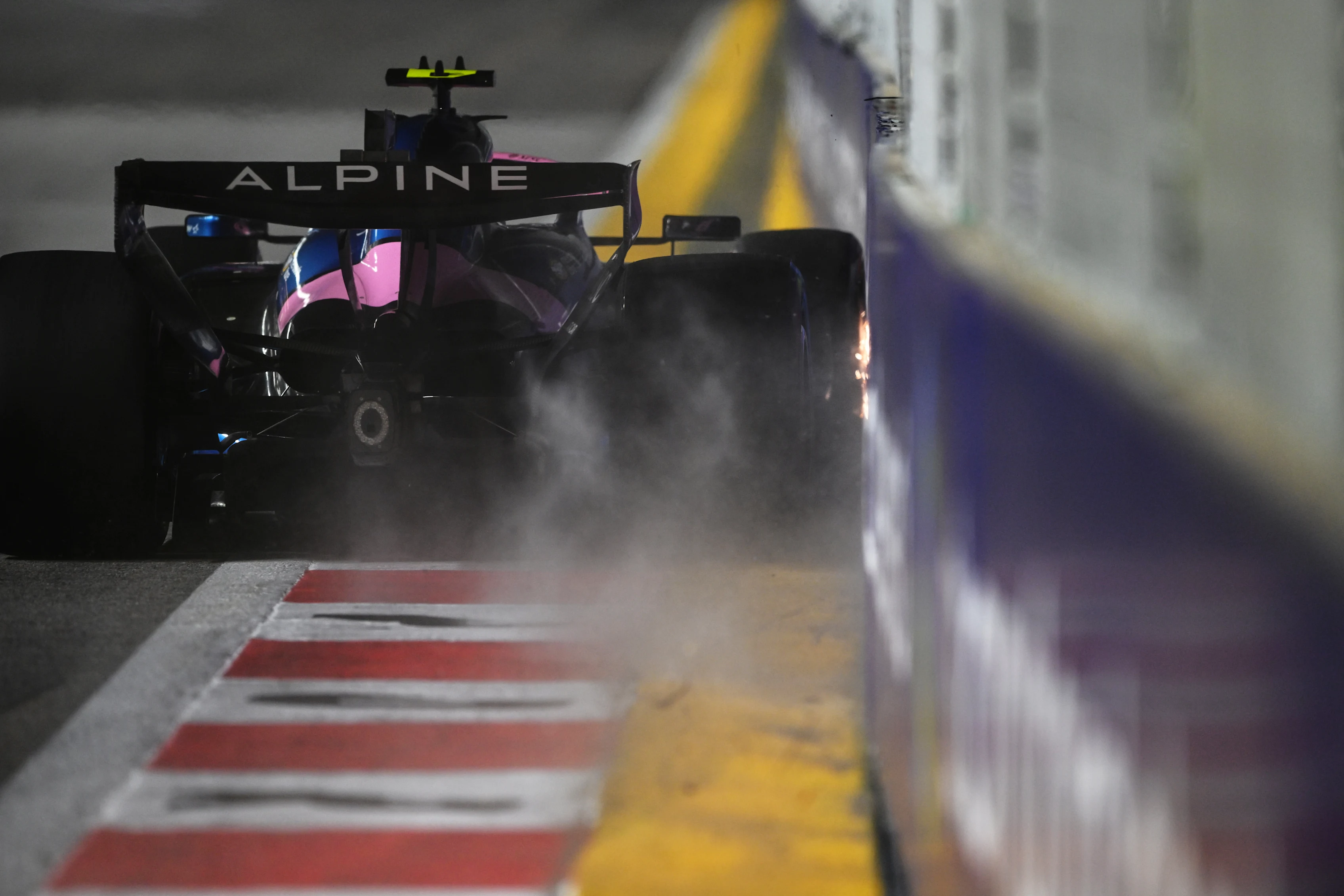 SINGAPORE, SINGAPORE - OCTOBER 10: Franco Colapinto of Argentina driving the (43) Alpine F1 A526