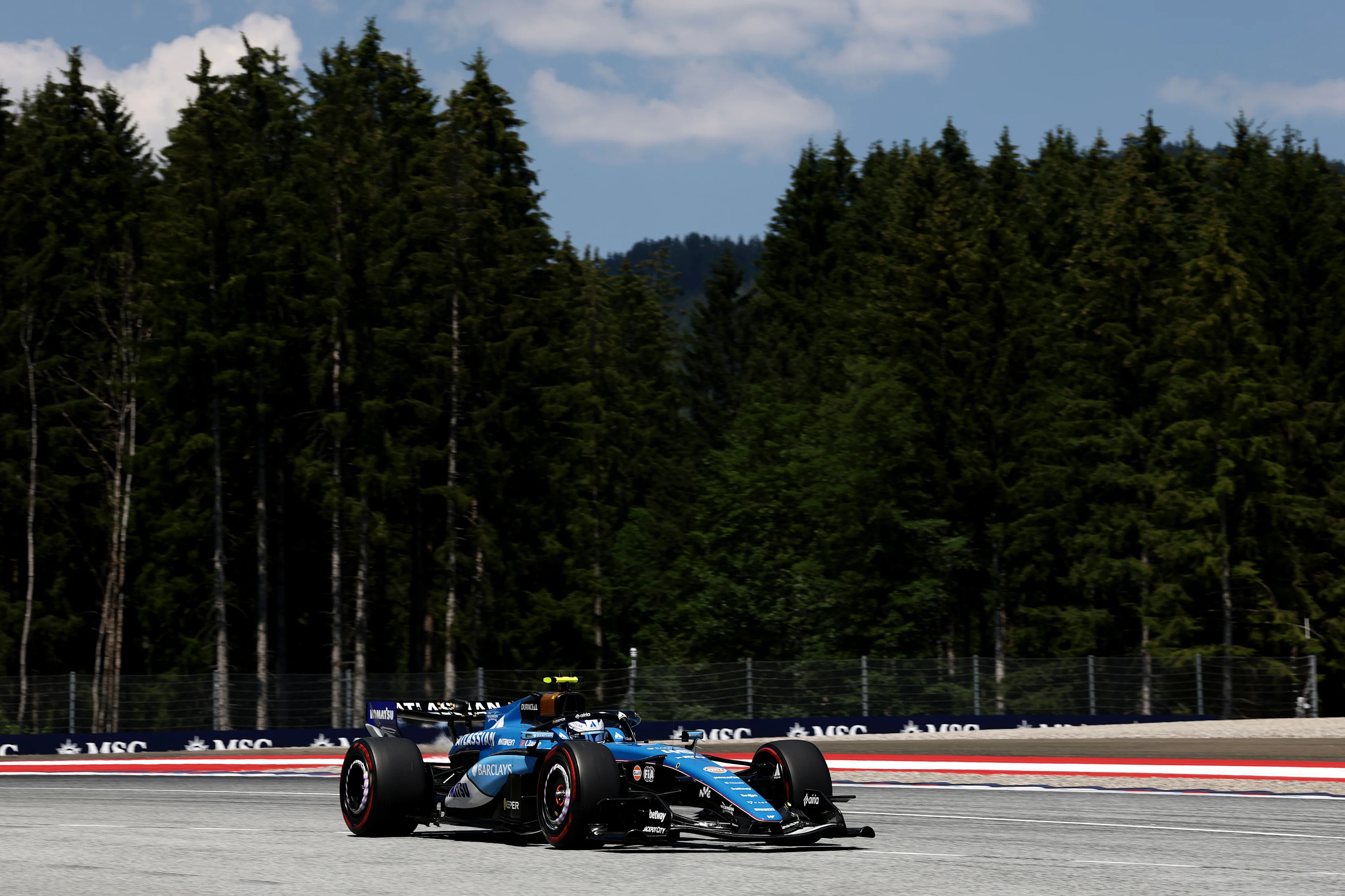 SPIELBERG, AUSTRIA - JUNE 26: Luke Browning of Great Britain driving the (46) Williams FW48