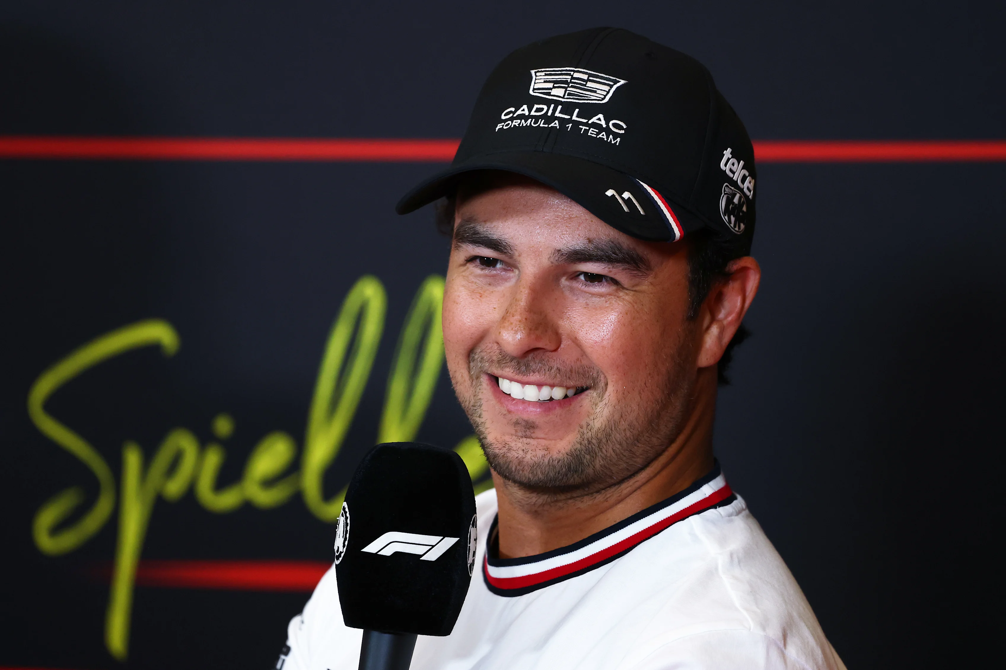 SPIELBERG, AUSTRIA - JUNE 25: Sergio Perez of Mexico and Cadillac F1 Team speaks in the Drivers