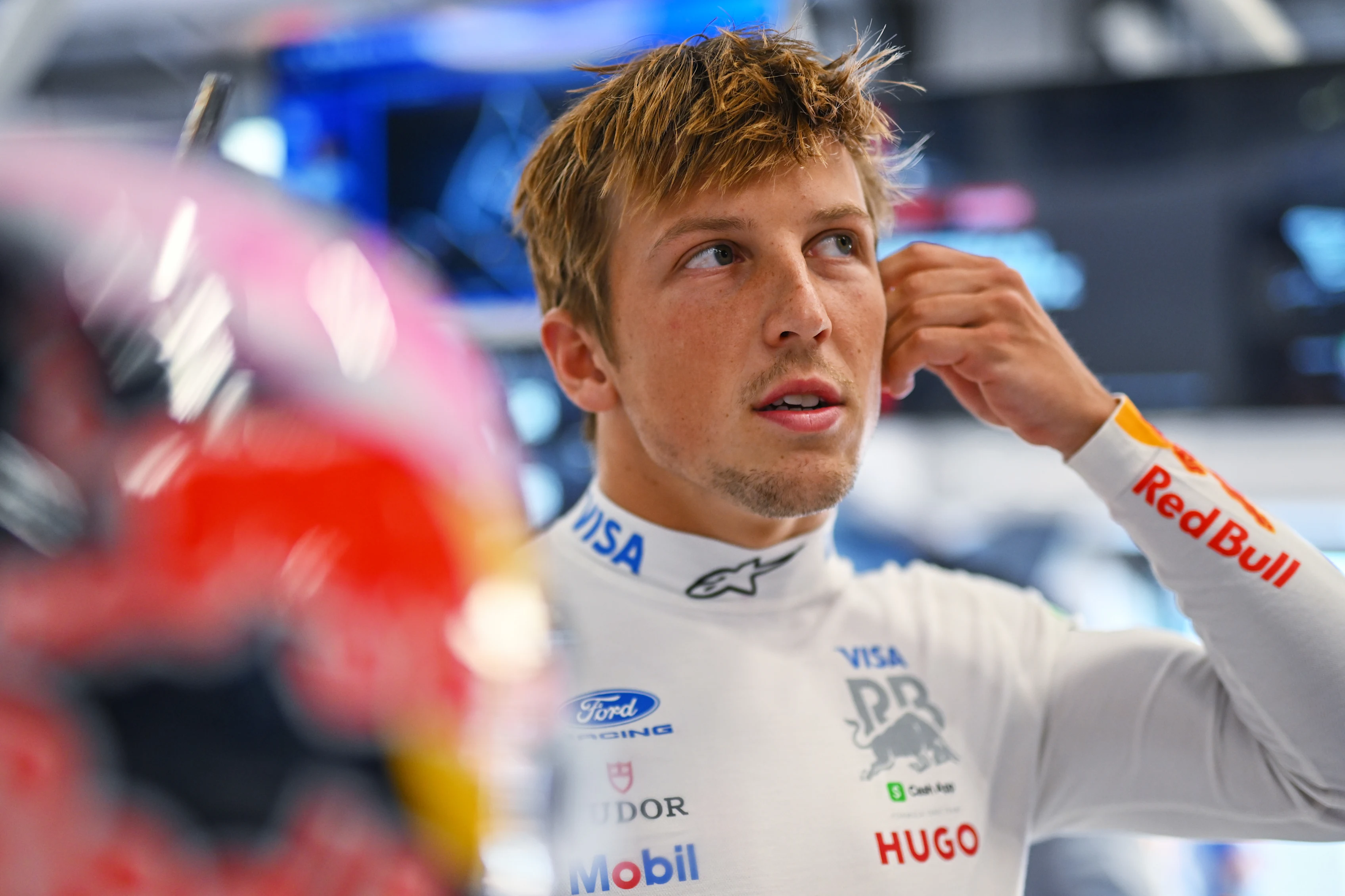 SPIELBERG, AUSTRIA - JUNE 27: Liam Lawson of New Zealand and Visa Cash App Racing Bulls prepares to