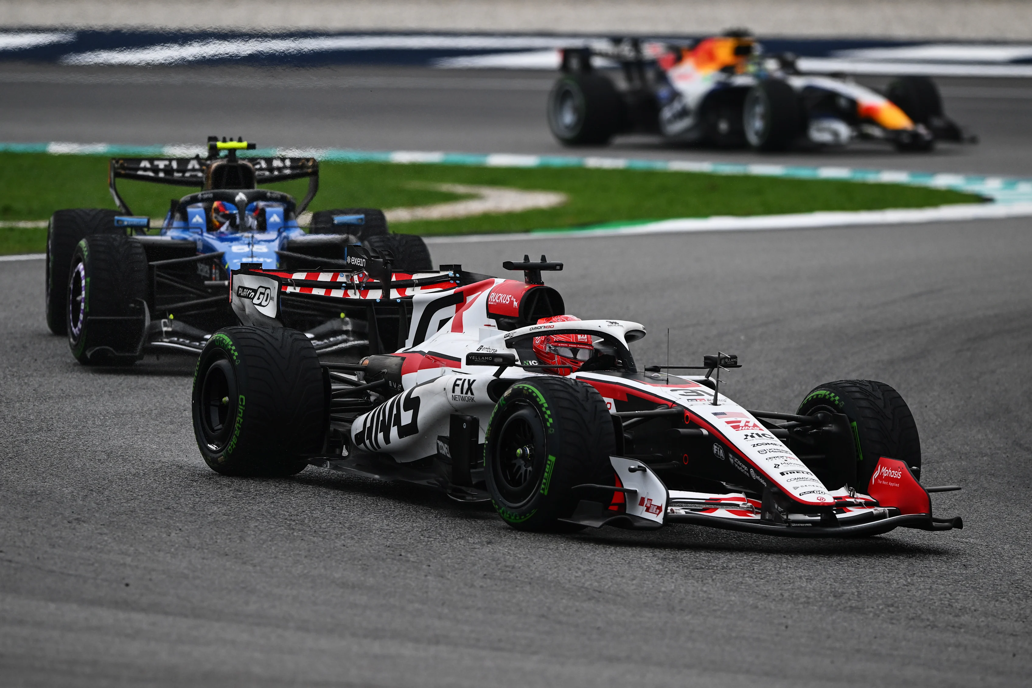 KUALA LUMPUR, MALAYSIA - OCTOBER 04: Esteban Ocon of France driving the (31) Haas F1 VF-26 Ferrari