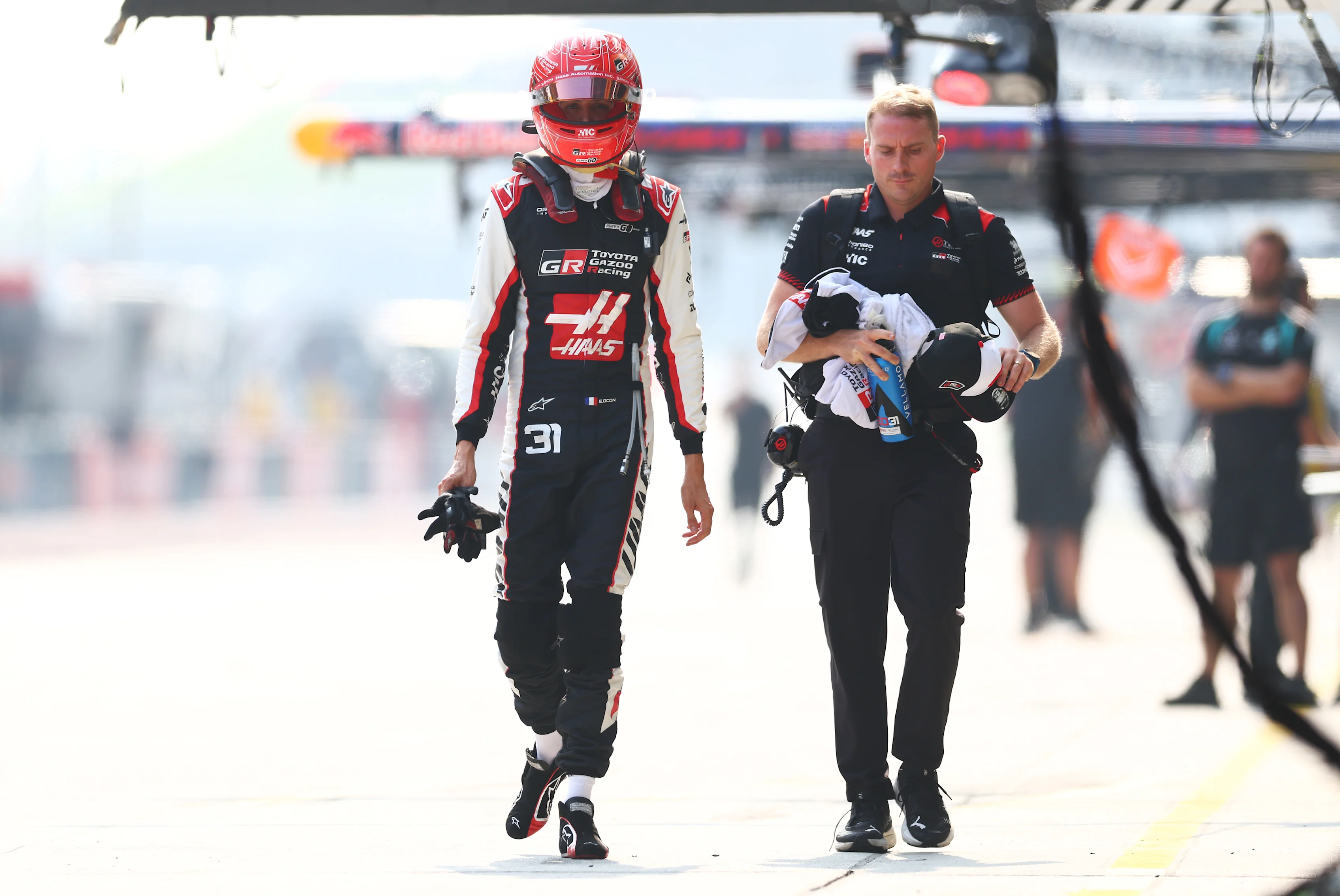 KUALA LUMPUR, MALAYSIA - OCTOBER 03: Nineteenth placed qualifier Esteban Ocon of France and Haas F1