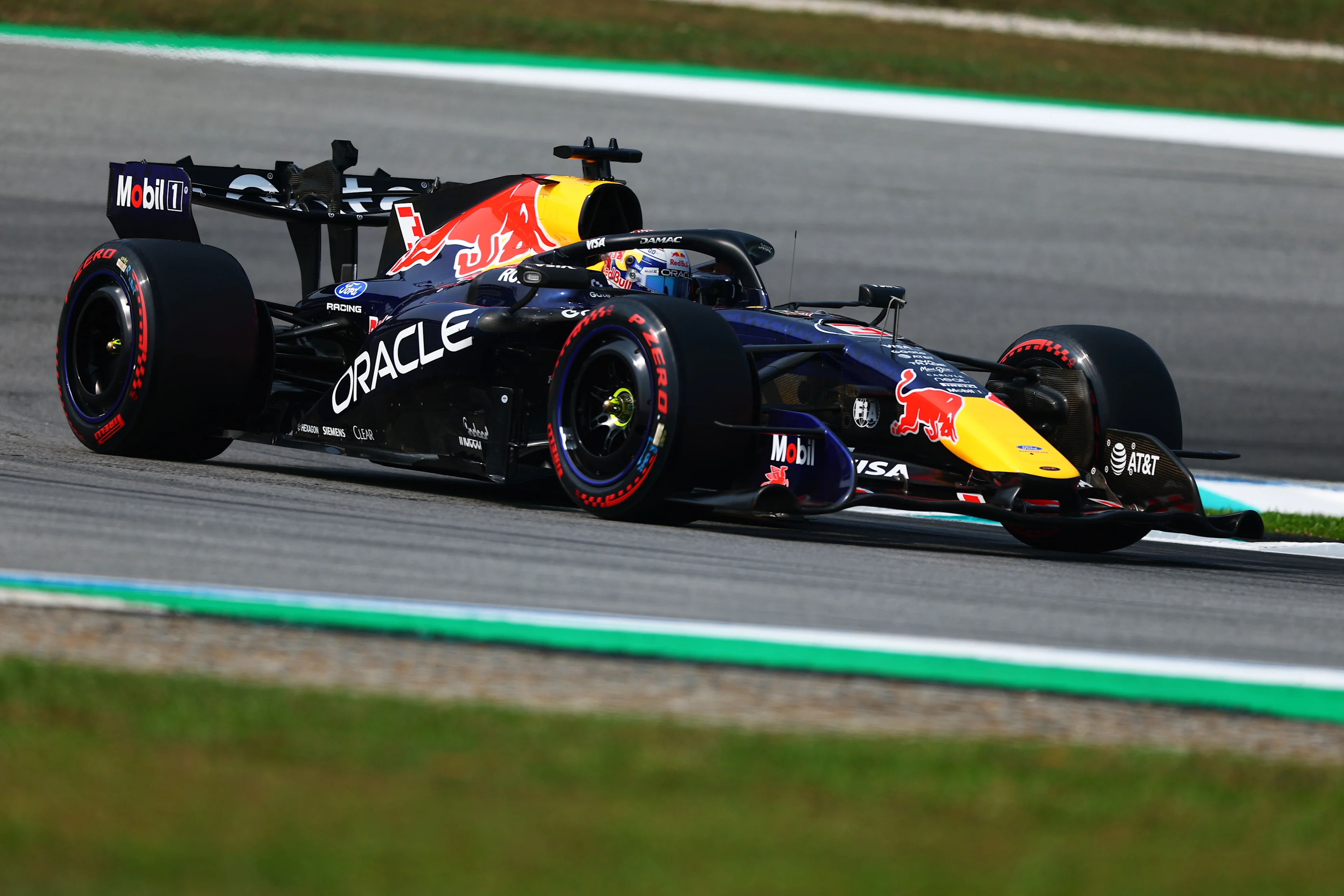 KUALA LUMPUR, MALAYSIA - OCTOBER 03: Max Verstappen of the Netherlands driving the (3) Oracle Red