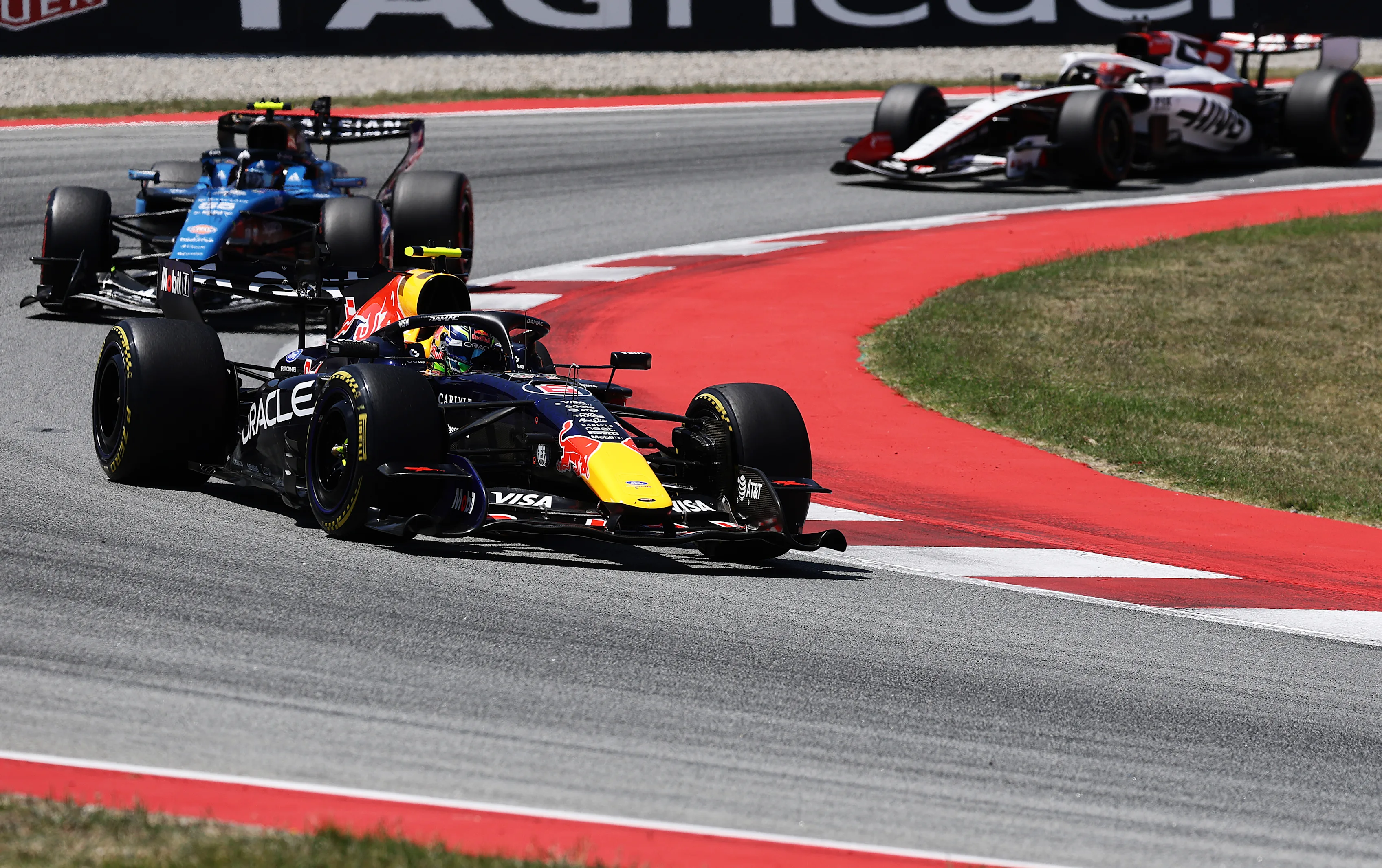 BARCELONA, SPAIN - JUNE 14: Isack Hadjar of France driving the (6) Oracle Red Bull Racing RB22 Red