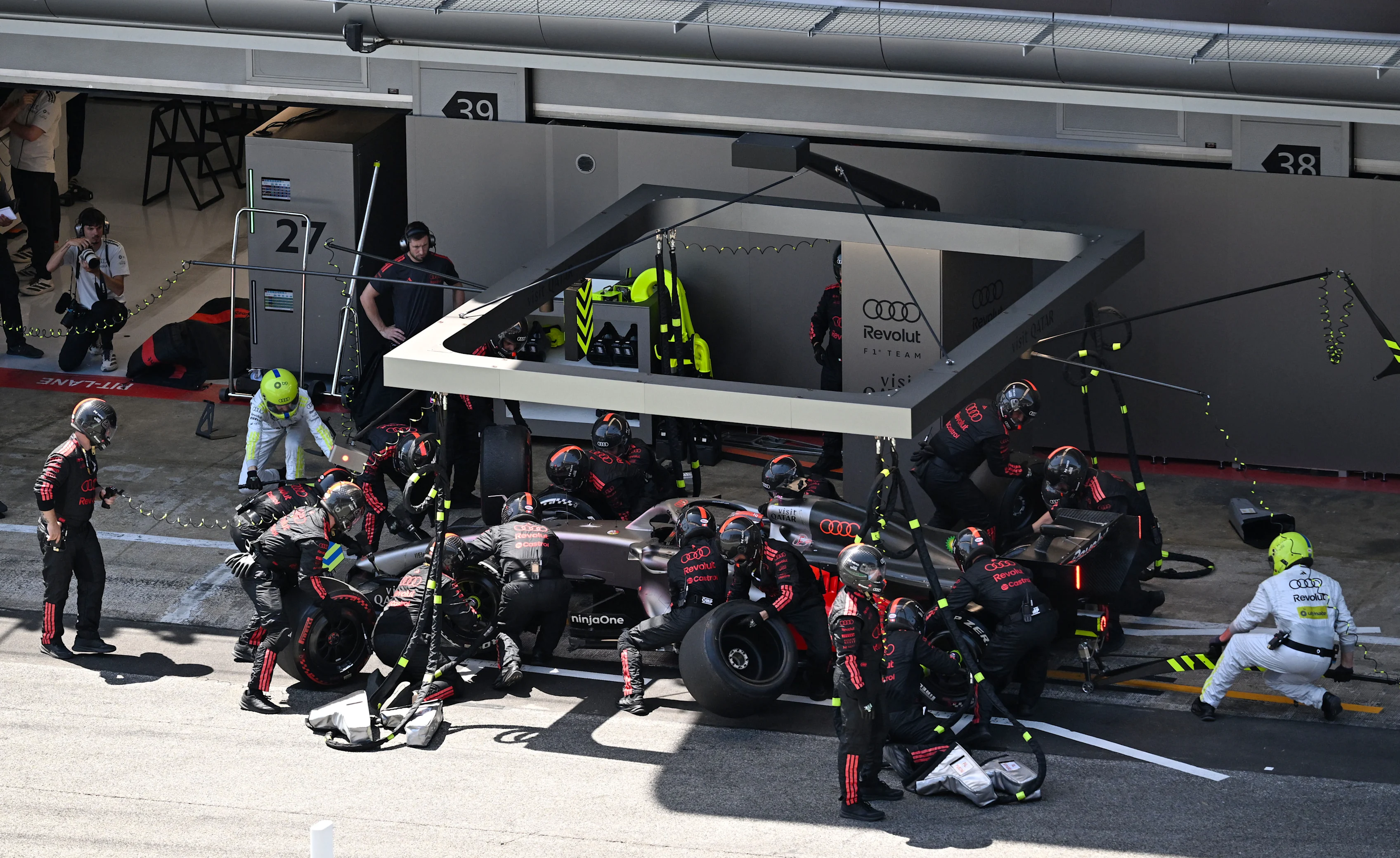 BARCELONA, SPAIN - JUNE 14: Nico Hulkenberg of Germany driving the (27) Audi F1 Team R26 makes a