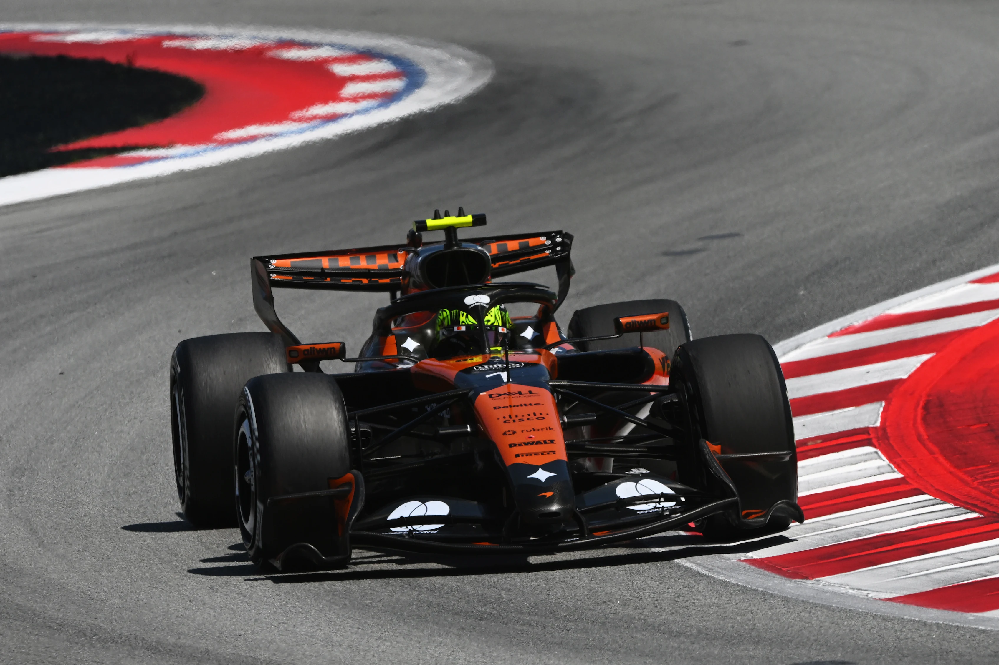 BARCELONA, SPAIN - JUNE 14: Lando Norris of Great Britain driving the (1) McLaren MCL40 Mercedes on