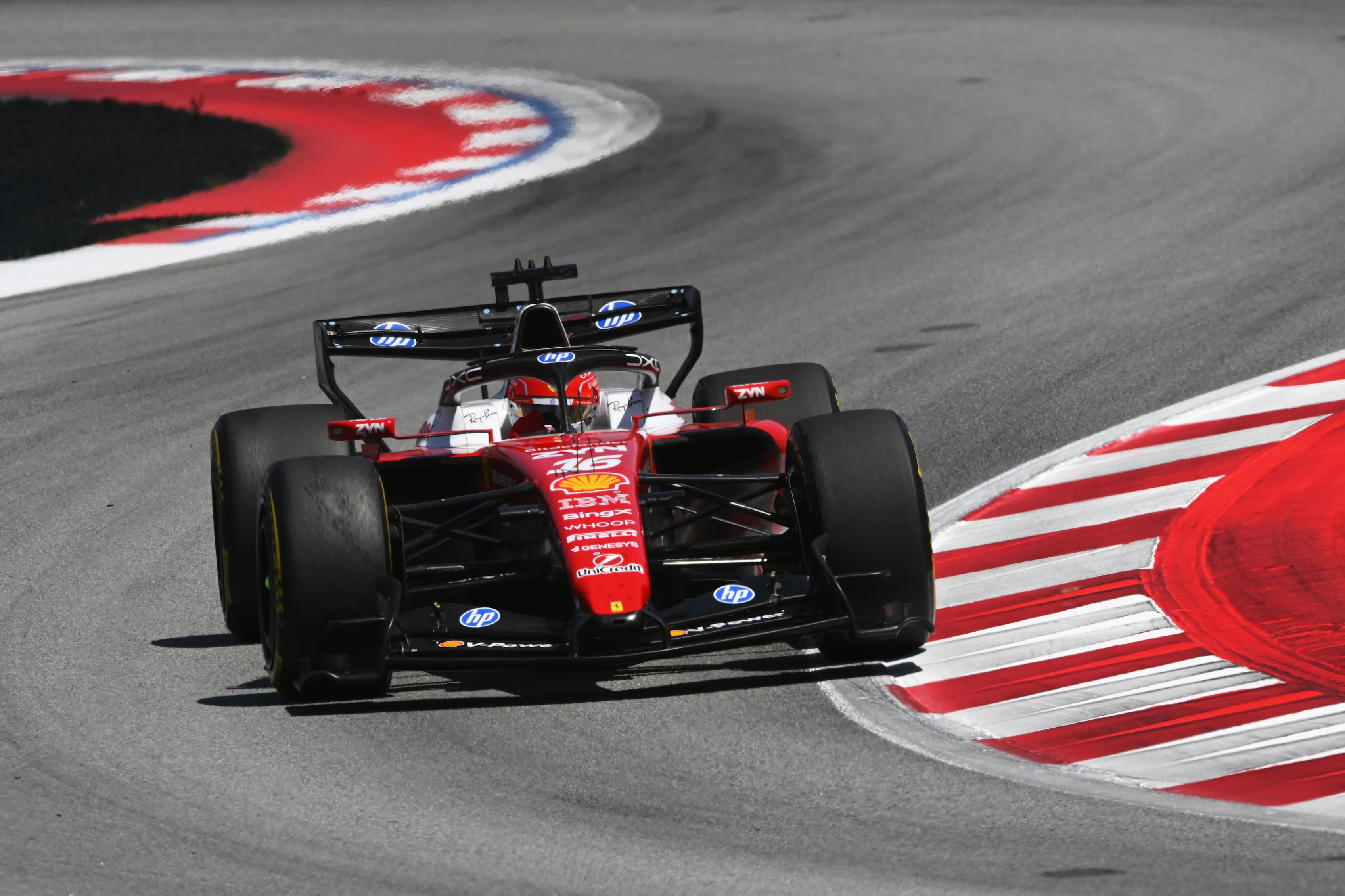 BARCELONA, SPAIN - JUNE 14: Charles Leclerc of Monaco driving the (16) Scuderia Ferrari SF-26 on