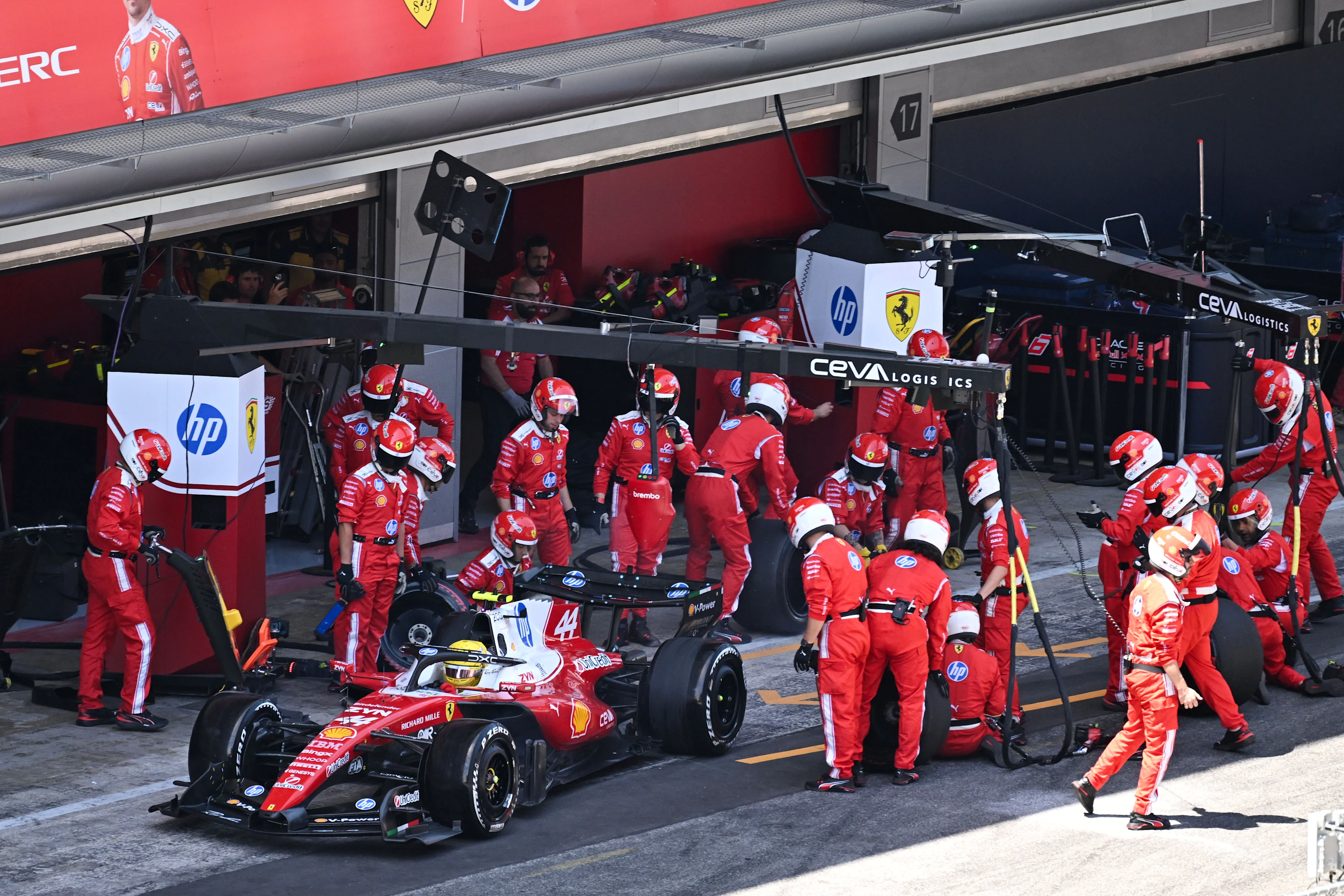 BARCELONA, SPAIN - JUNE 14: Lewis Hamilton of Great Britain driving the (44) Scuderia Ferrari SF-26