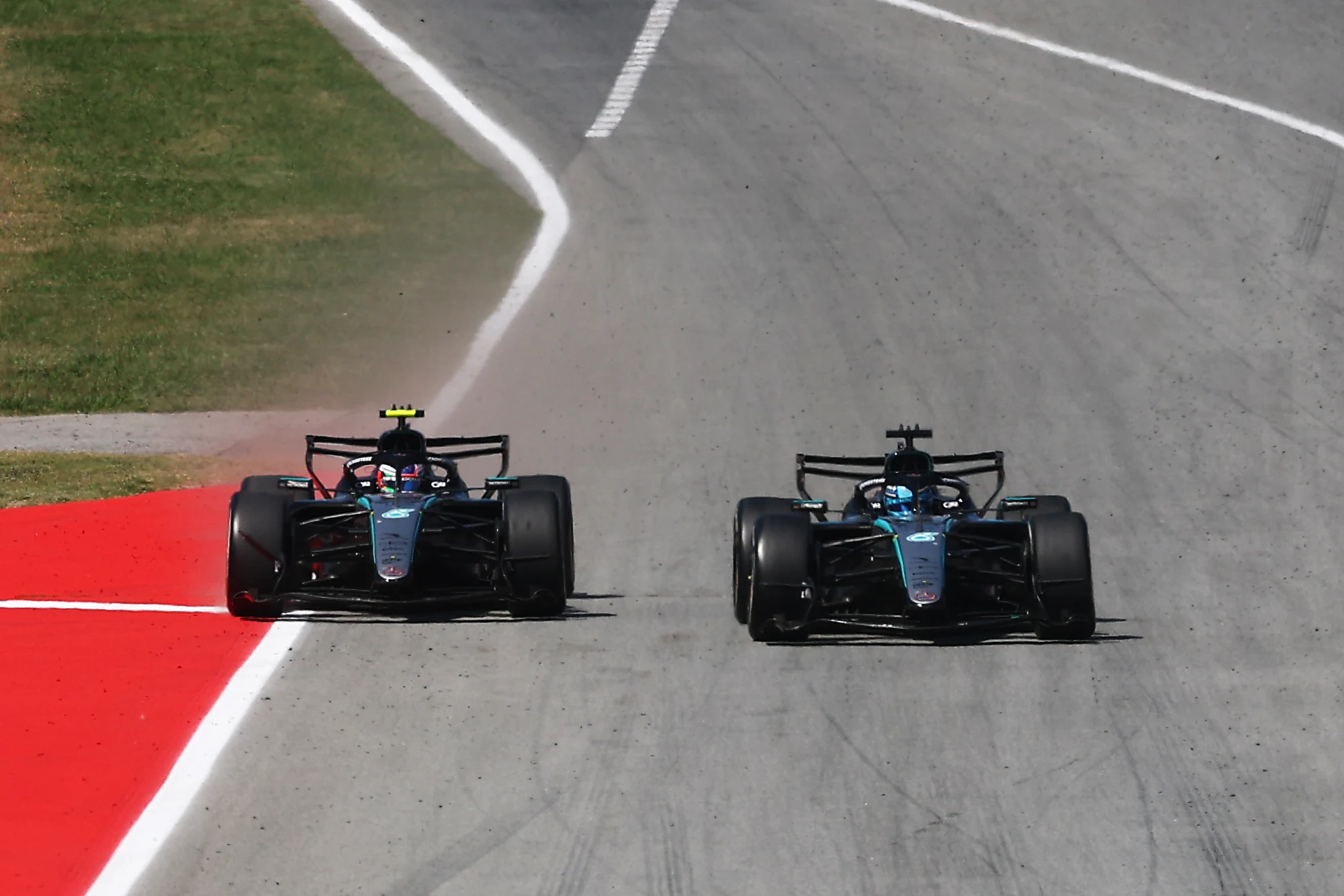 BARCELONA, SPAIN - JUNE 14: Andrea Kimi Antonelli of Italy driving the (12) Mercedes AMG Petronas