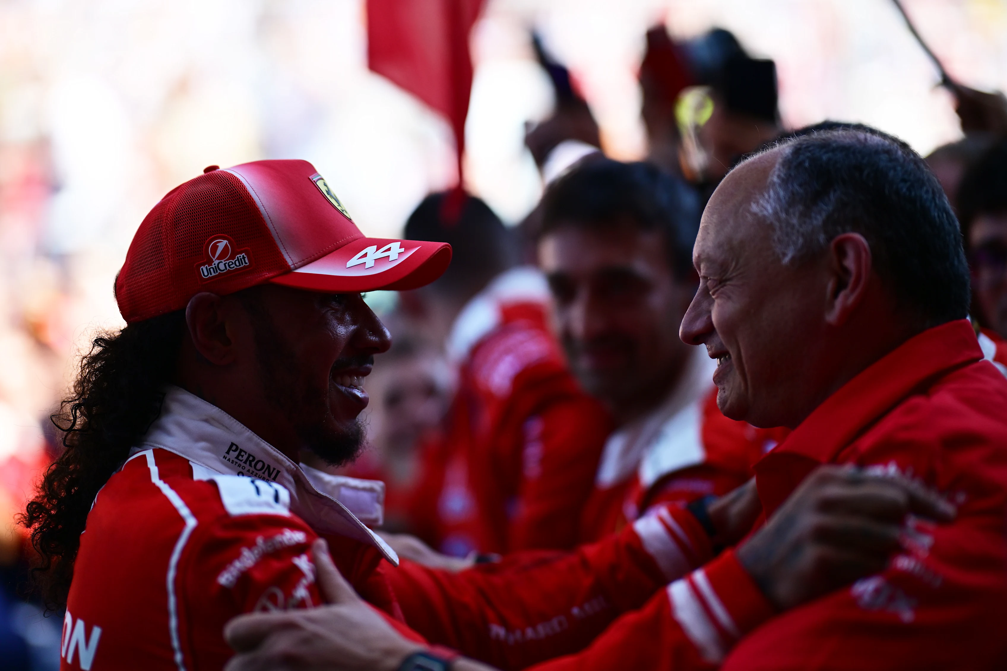 BARCELONA, SPAIN - JUNE 14: Race winner Lewis Hamilton of Great Britain and Scuderia Ferrari and