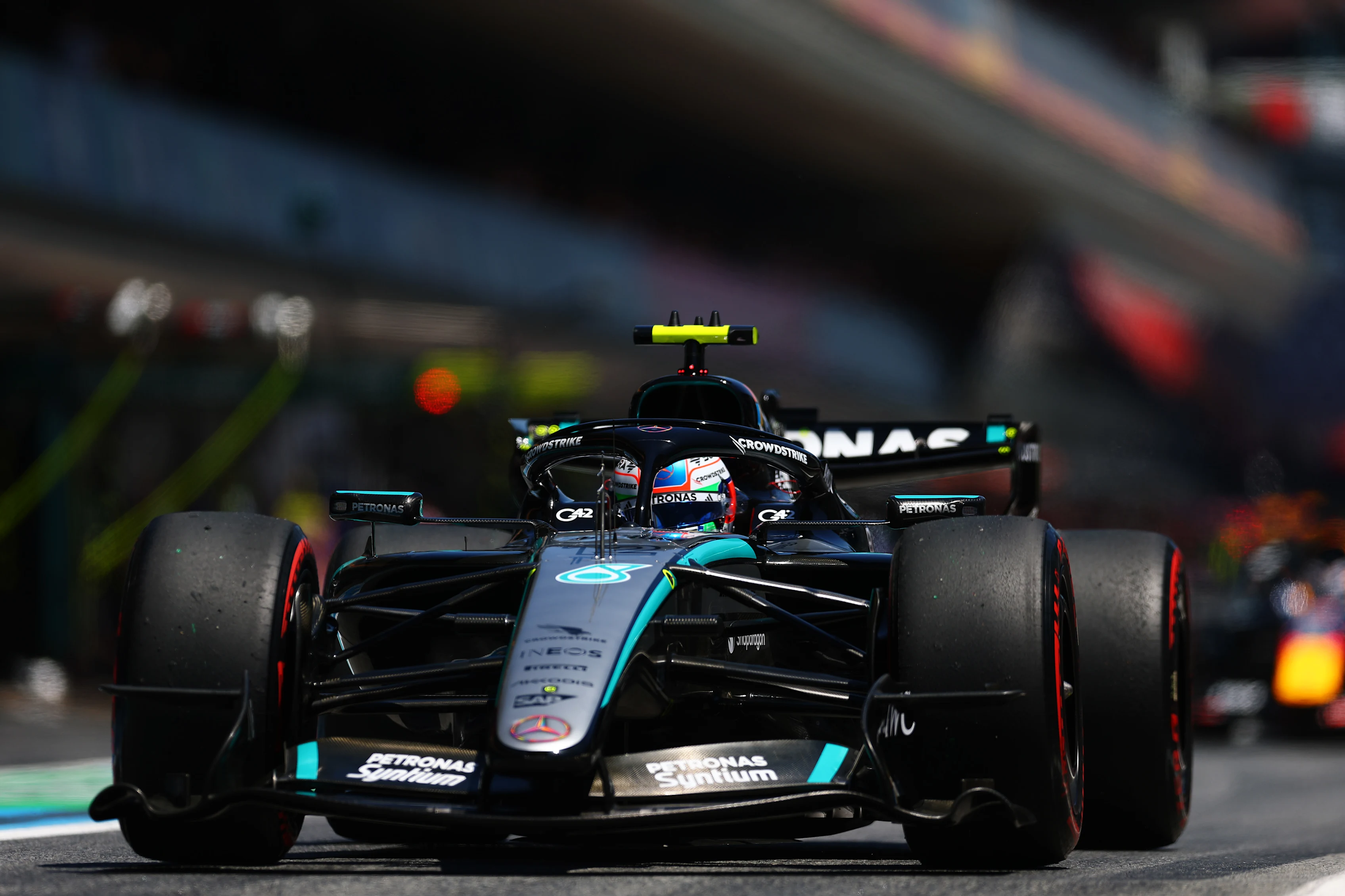 BARCELONA, SPAIN - JUNE 13: Andrea Kimi Antonelli of Italy driving the (12) Mercedes AMG Petronas