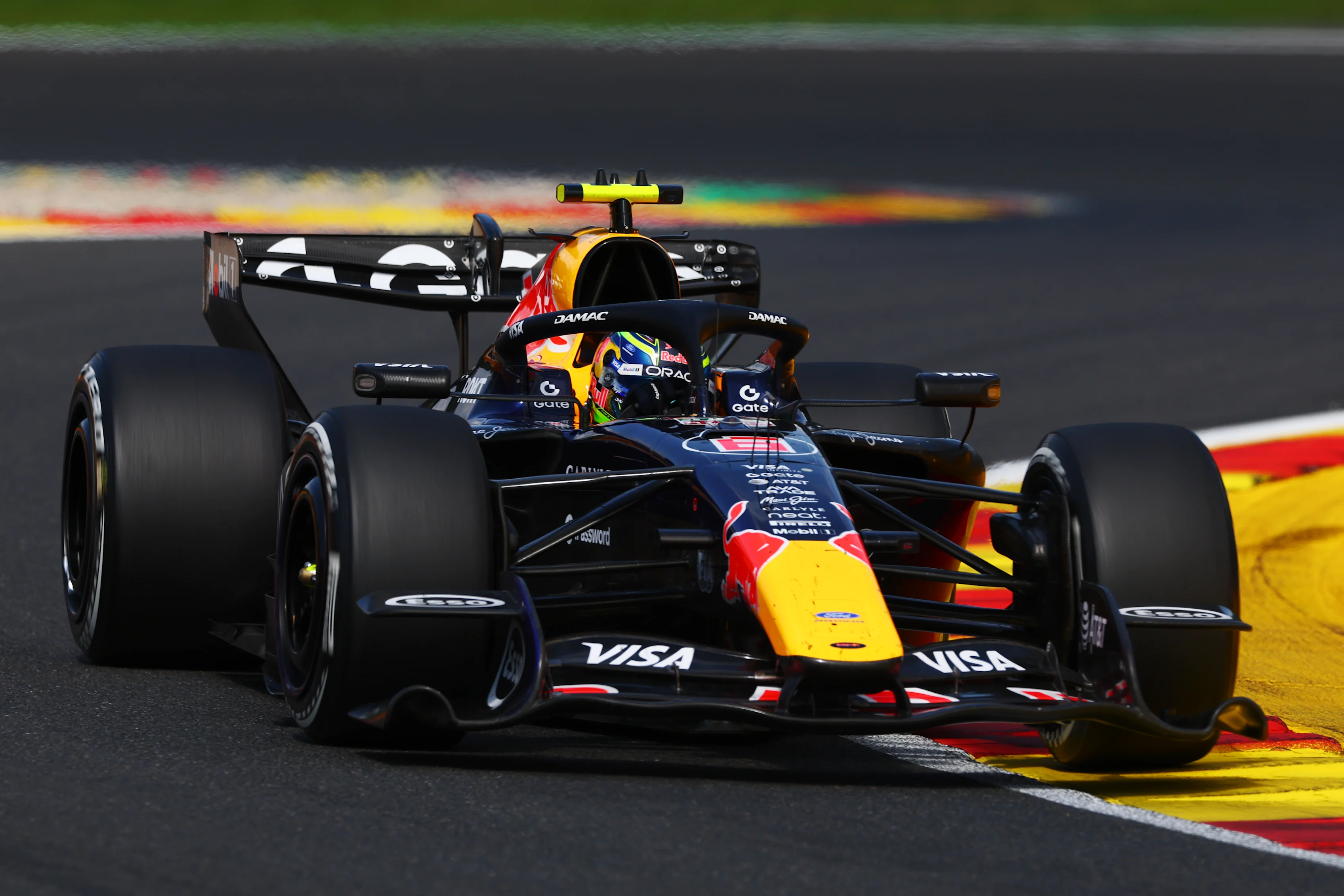 SPA, BELGIUM - JULY 19: Isack Hadjar of France driving the (6) Oracle Red Bull Racing RB22 Red Bull