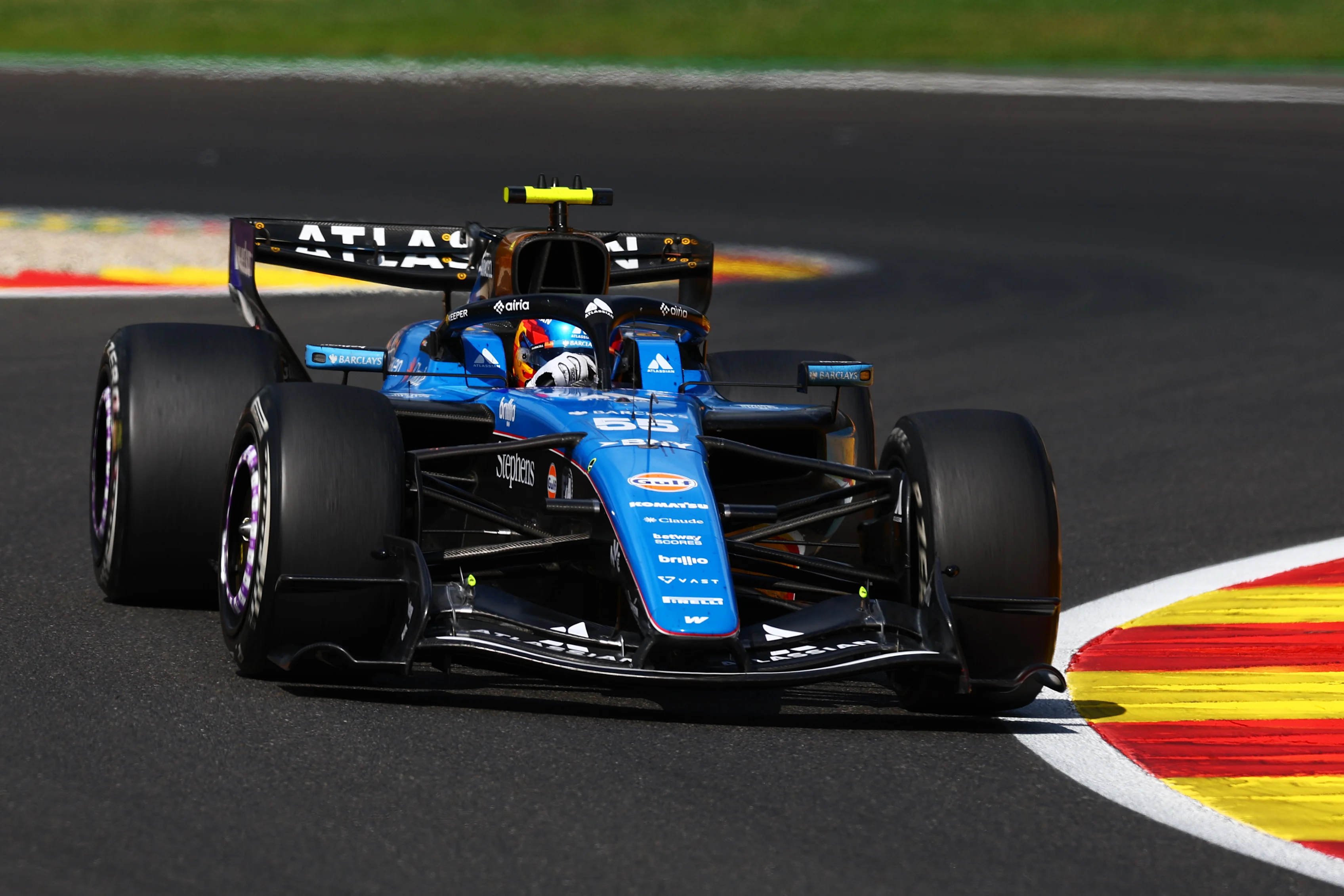 SPA, BELGIUM - JULY 19: Carlos Sainz of Spain driving the (55) Williams FW48 Mercedes on track