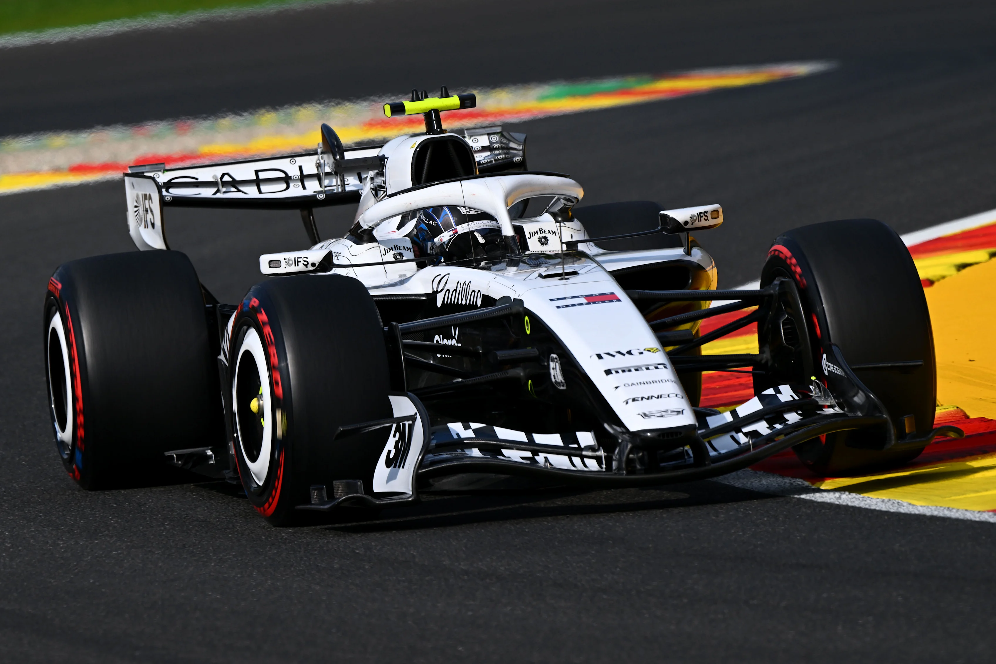 SPA, BELGIUM - JULY 17: Valtteri Bottas of Finland driving the (77) Cadillac F1 Team MAC-26 Ferrari