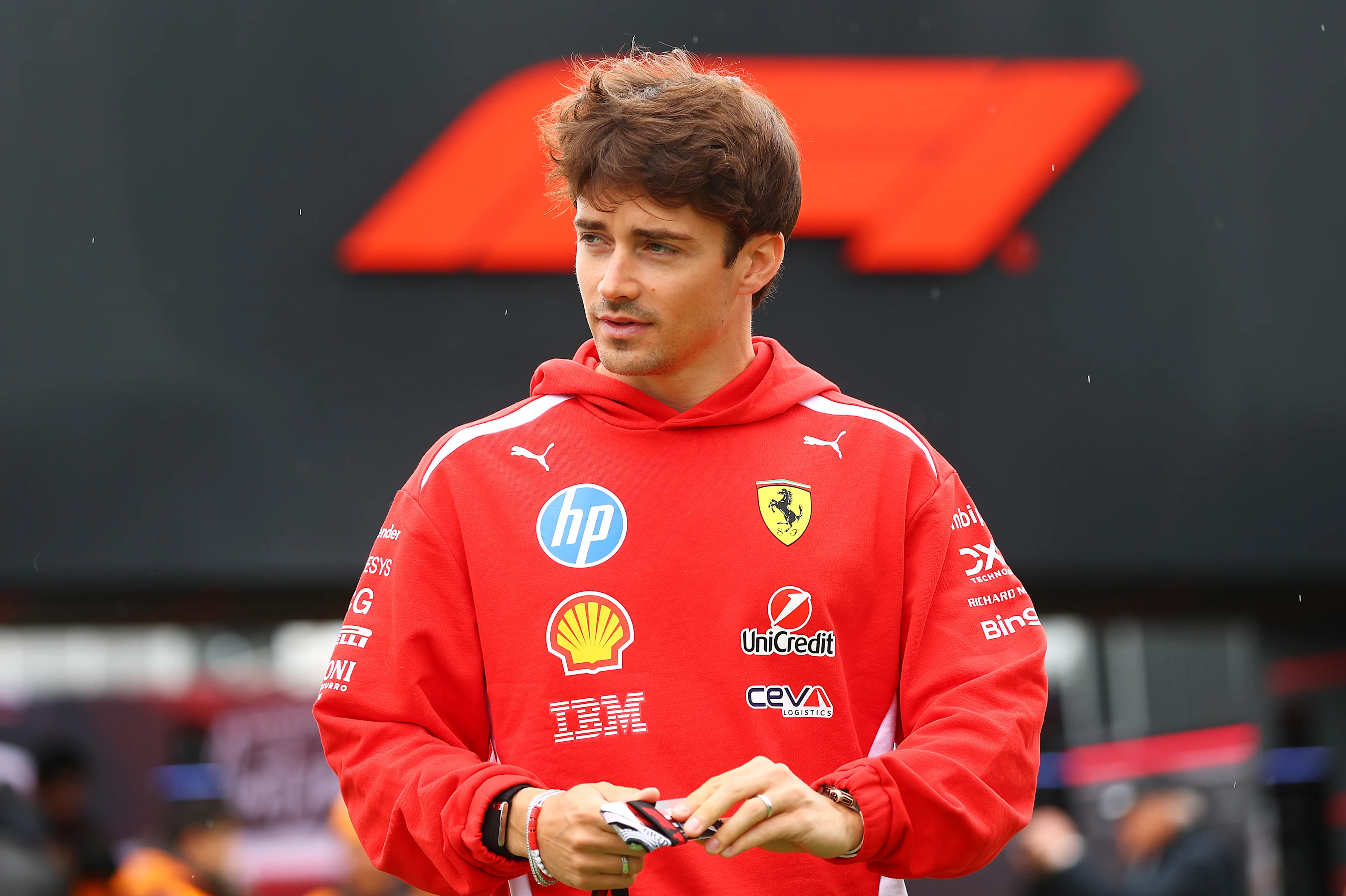MONTREAL, QUEBEC - MAY 24: Charles Leclerc of Monaco and Scuderia Ferrari arrives in the Paddock